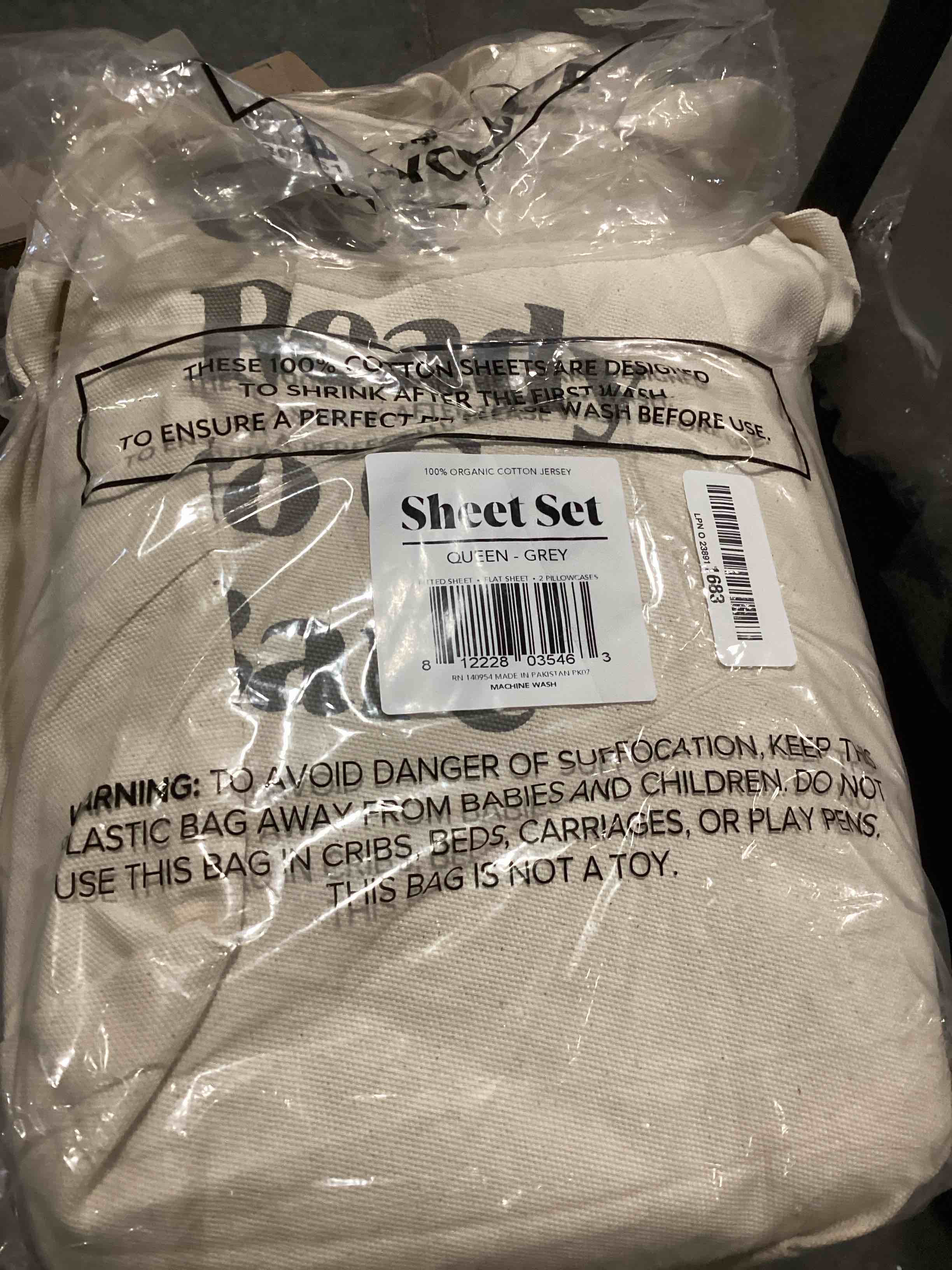 Condition photo showing Good Condition for bare home organic jersey sheet set - 100% organic cotton - deep pocket - 4 piece - queen, gray