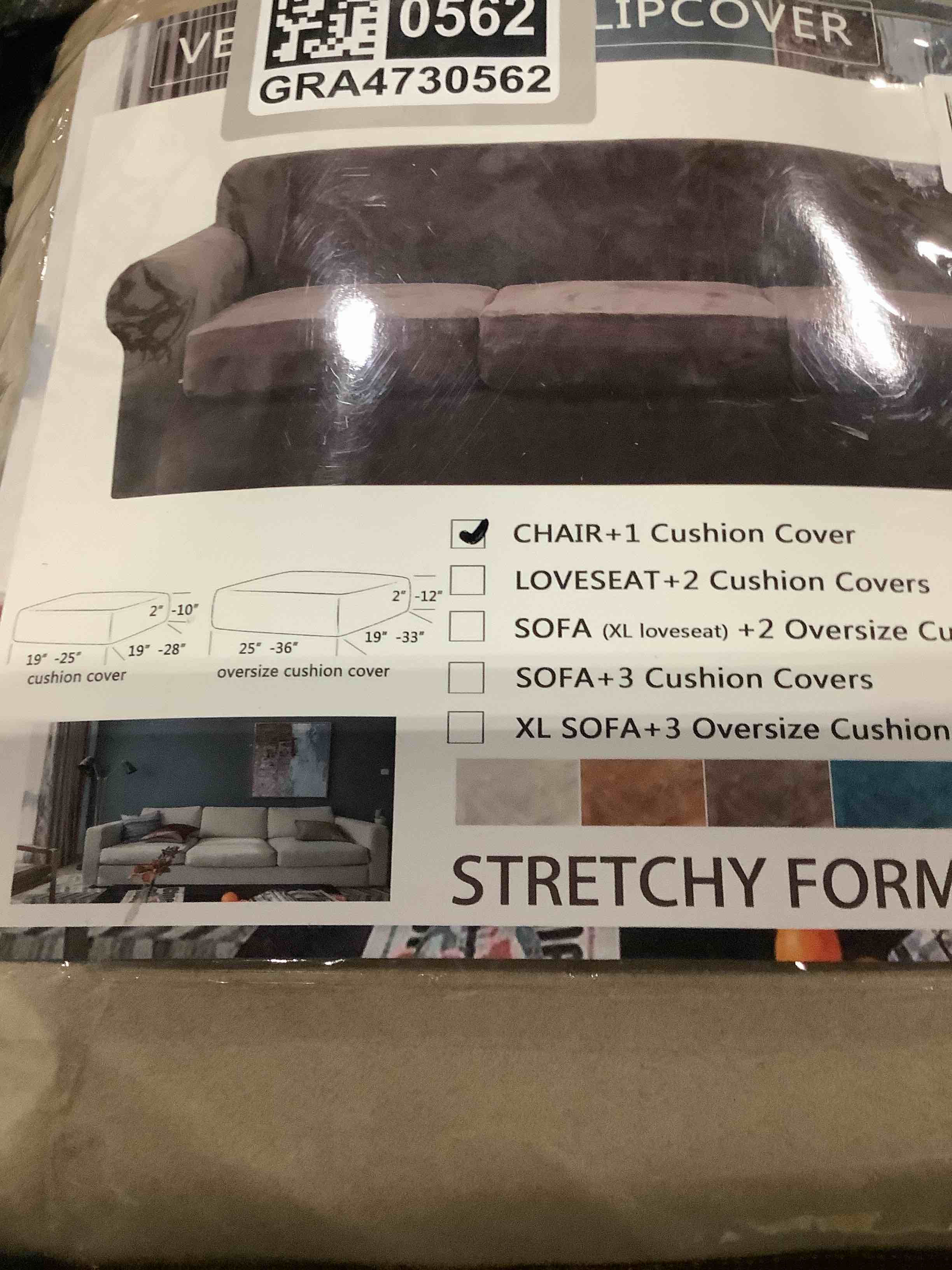 Condition photo showing Good Condition for znsayotx luxury spandex polyester chair slipcovers with arms 2 piece stretch chair covers for living room thick soft armchair slipcover anti slip dog pet friendly furniture protector (camel),30"-47"