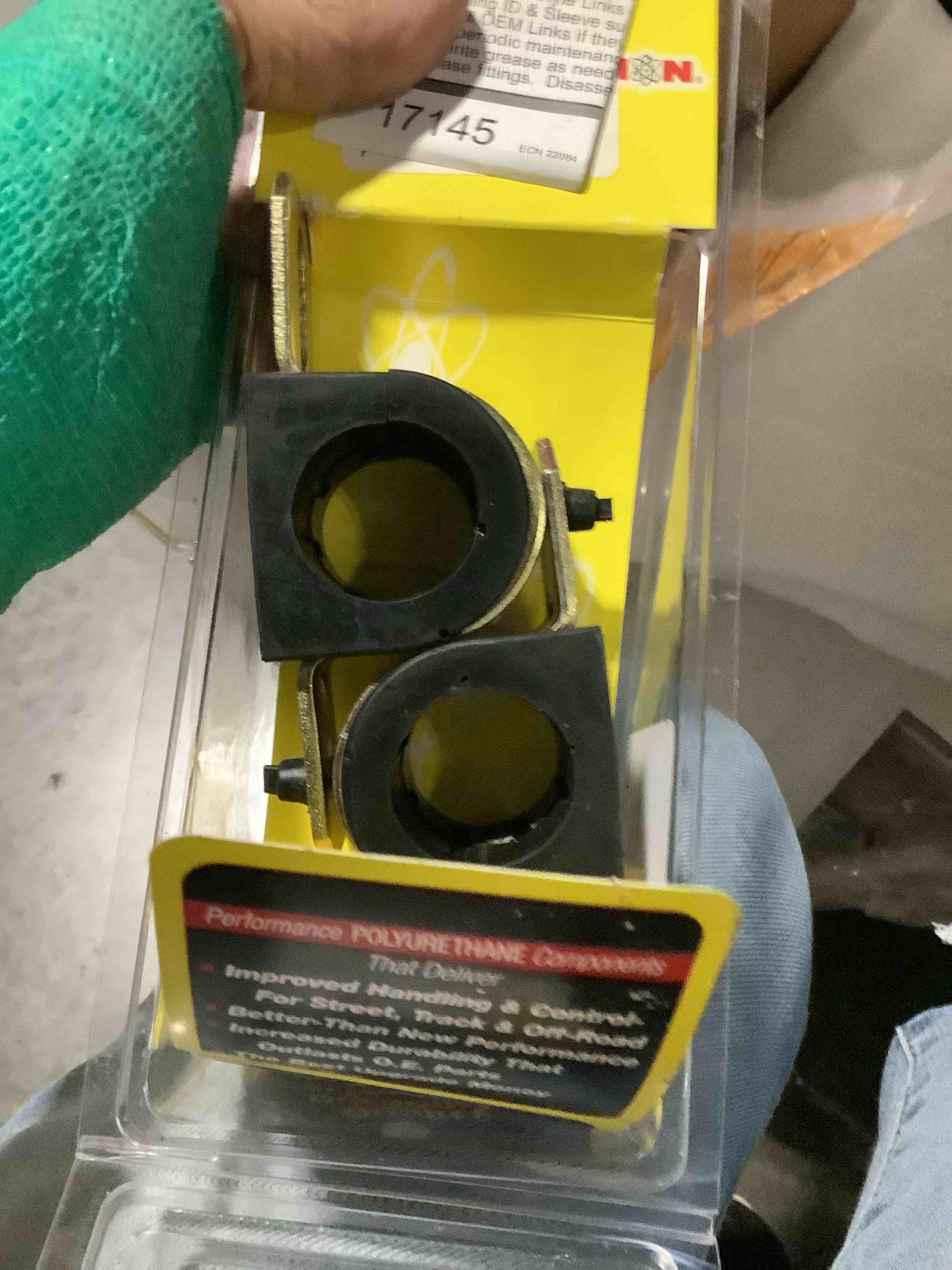 Condition photo showing As Is for energy suspension 9.5162r 1-1/16" greasable sway bar set