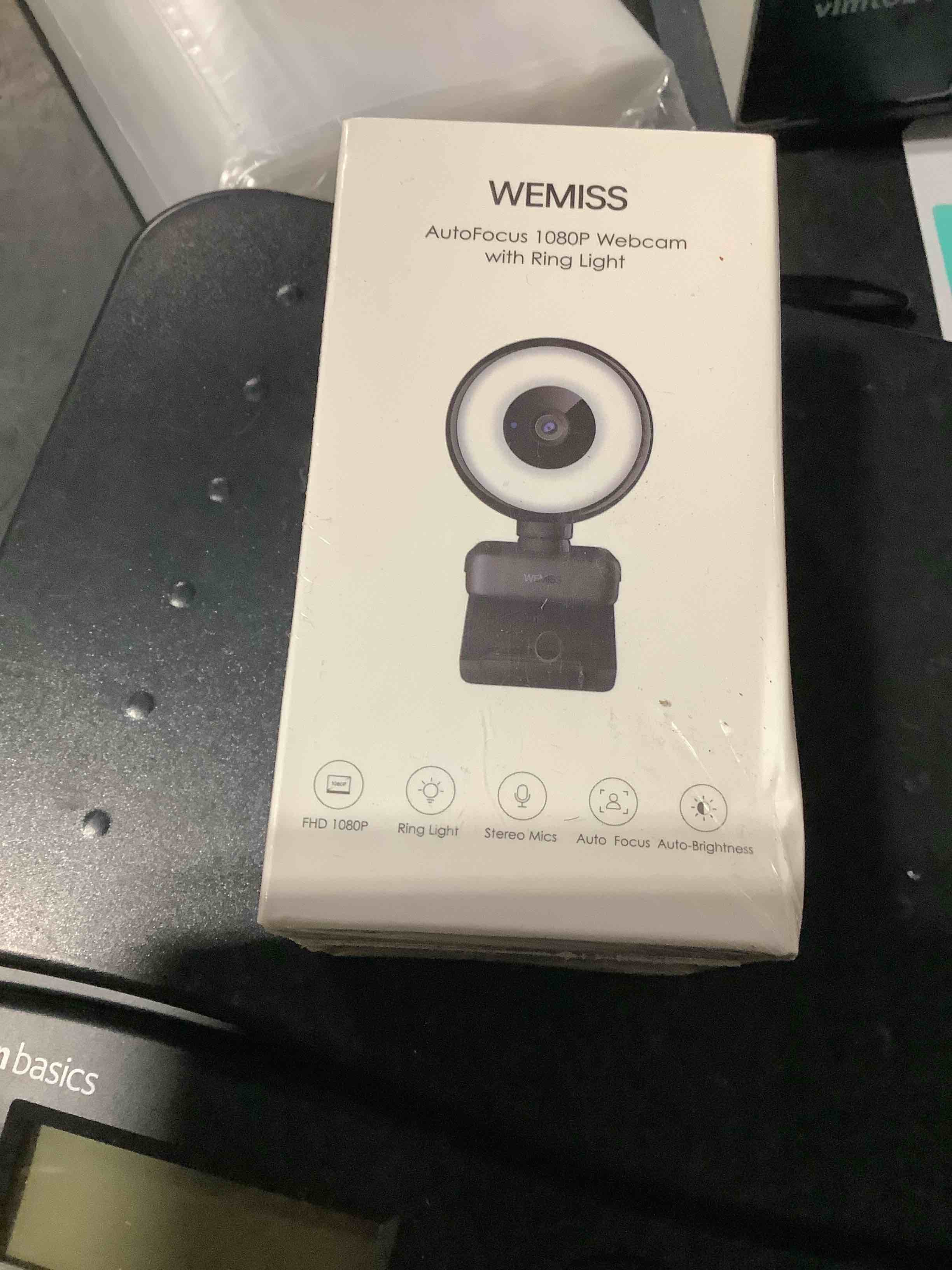 Condition photo showing New/Like New for similar product, please see photos 4k webcam with ring light, pdaf autofocus web camera for desktop computer | siwotech streaming camera, 4k webcam for pc, built-in privacy cover, dual omnidirectional mics, usb plug-and-play for zoom