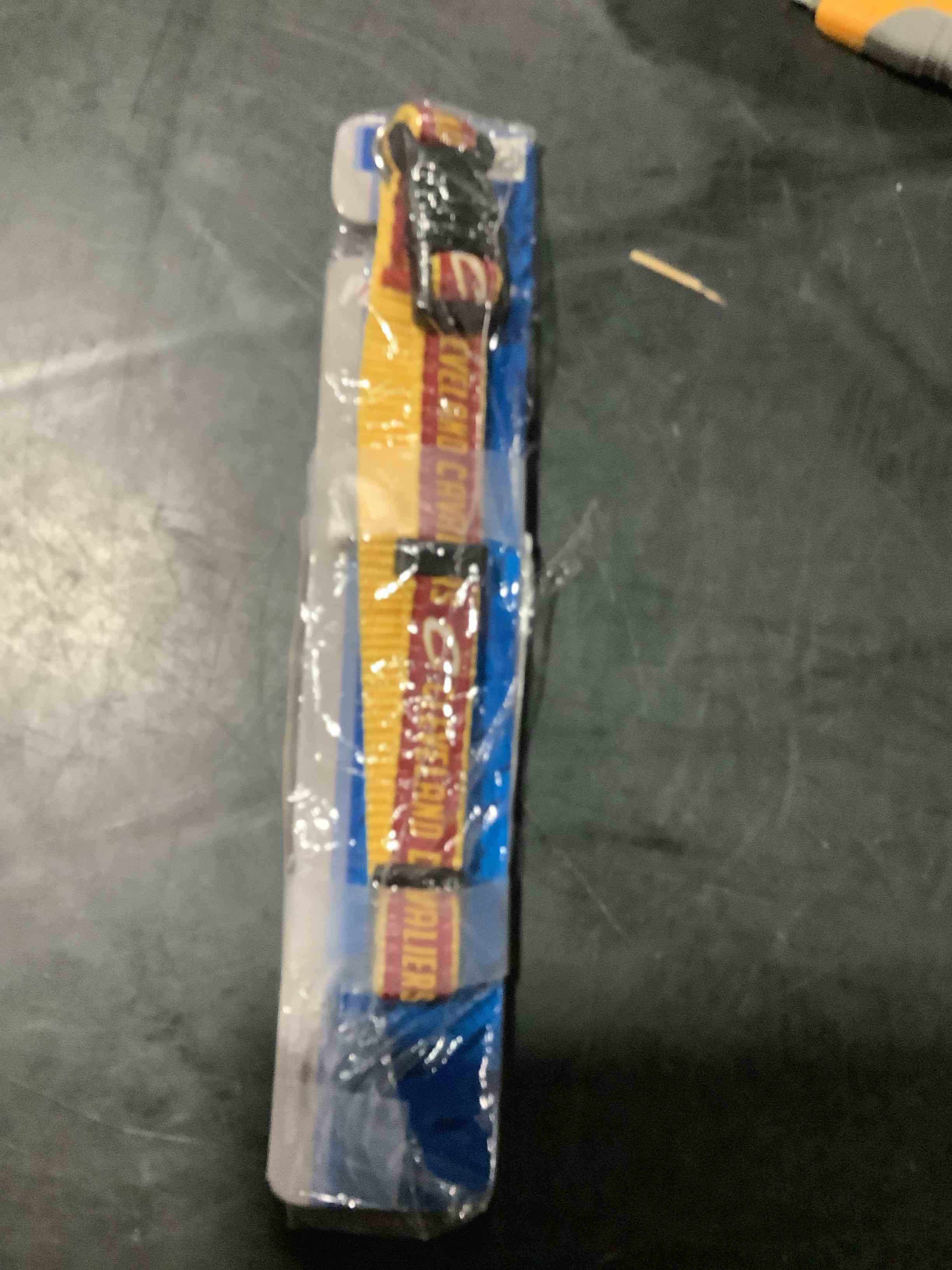 Condition photo showing New/Like New for new & improved pets first nba cleveland cavaliers dog & cat collar, size medium basketball team collar