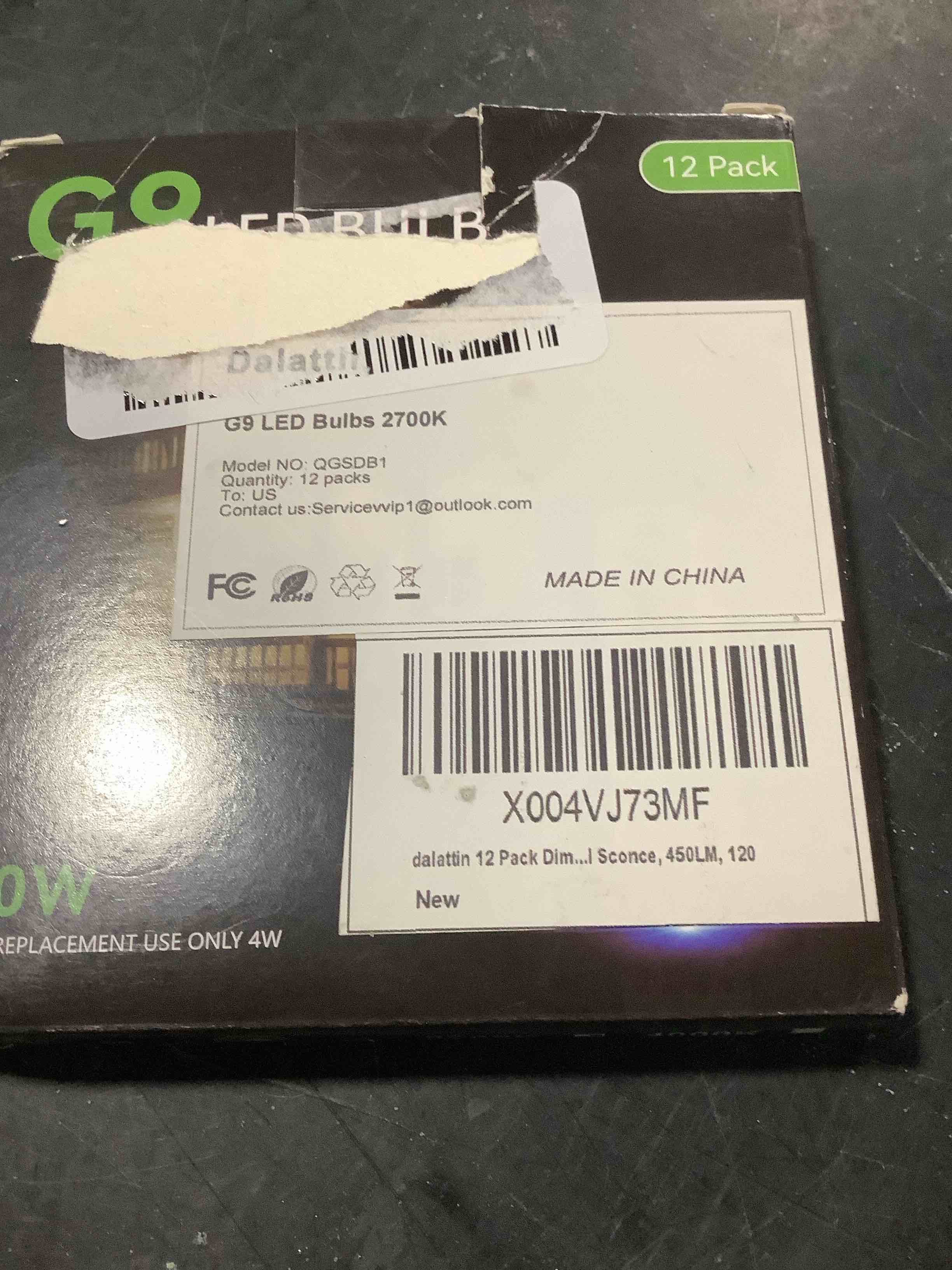dalattin 12 Pack G9 LED Bulb Dimmable 4W T4 2700K Soft Warm White 120V Soft White 2700k 12 Pack