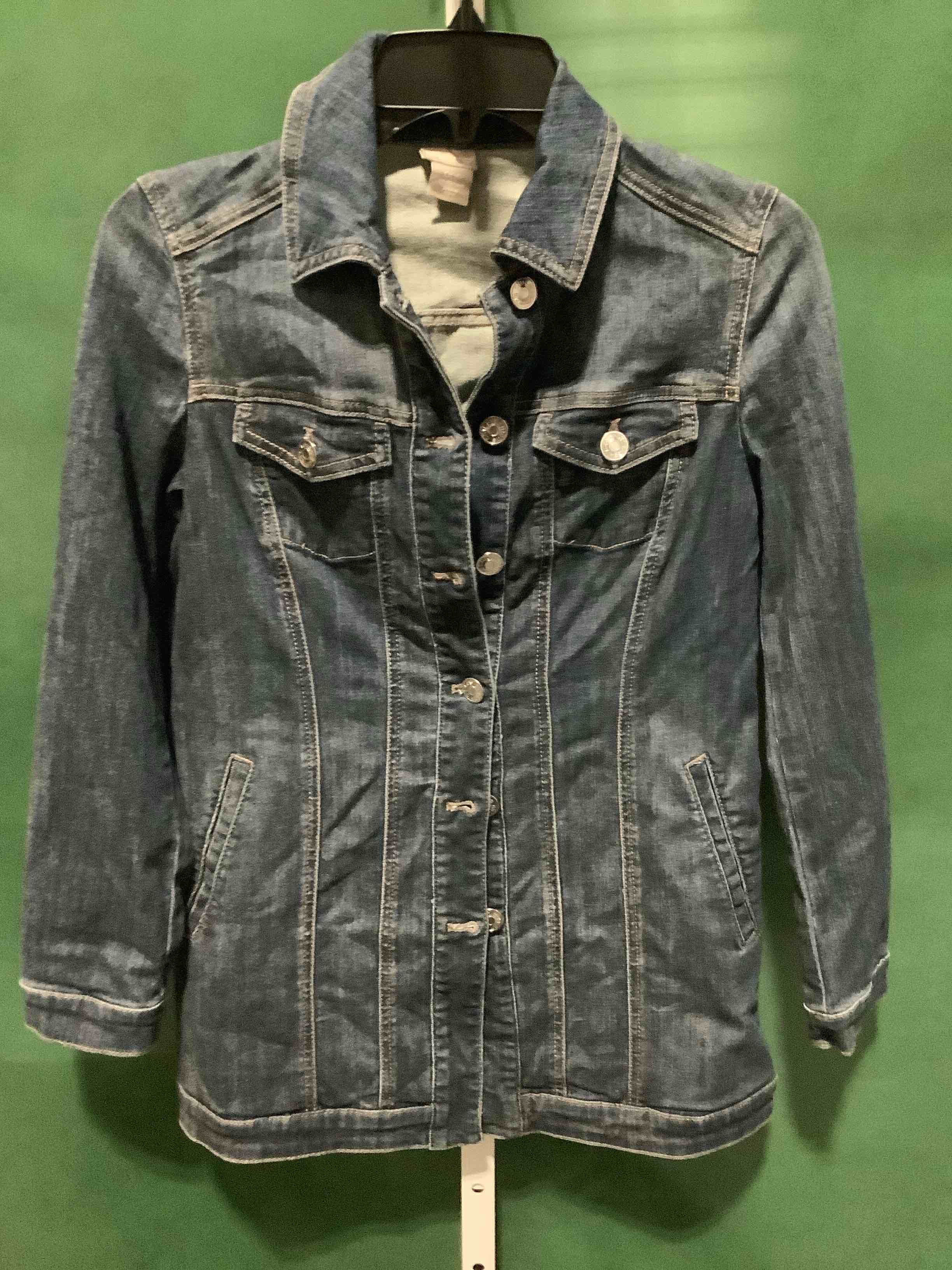 Chico”s jean jacket size pop