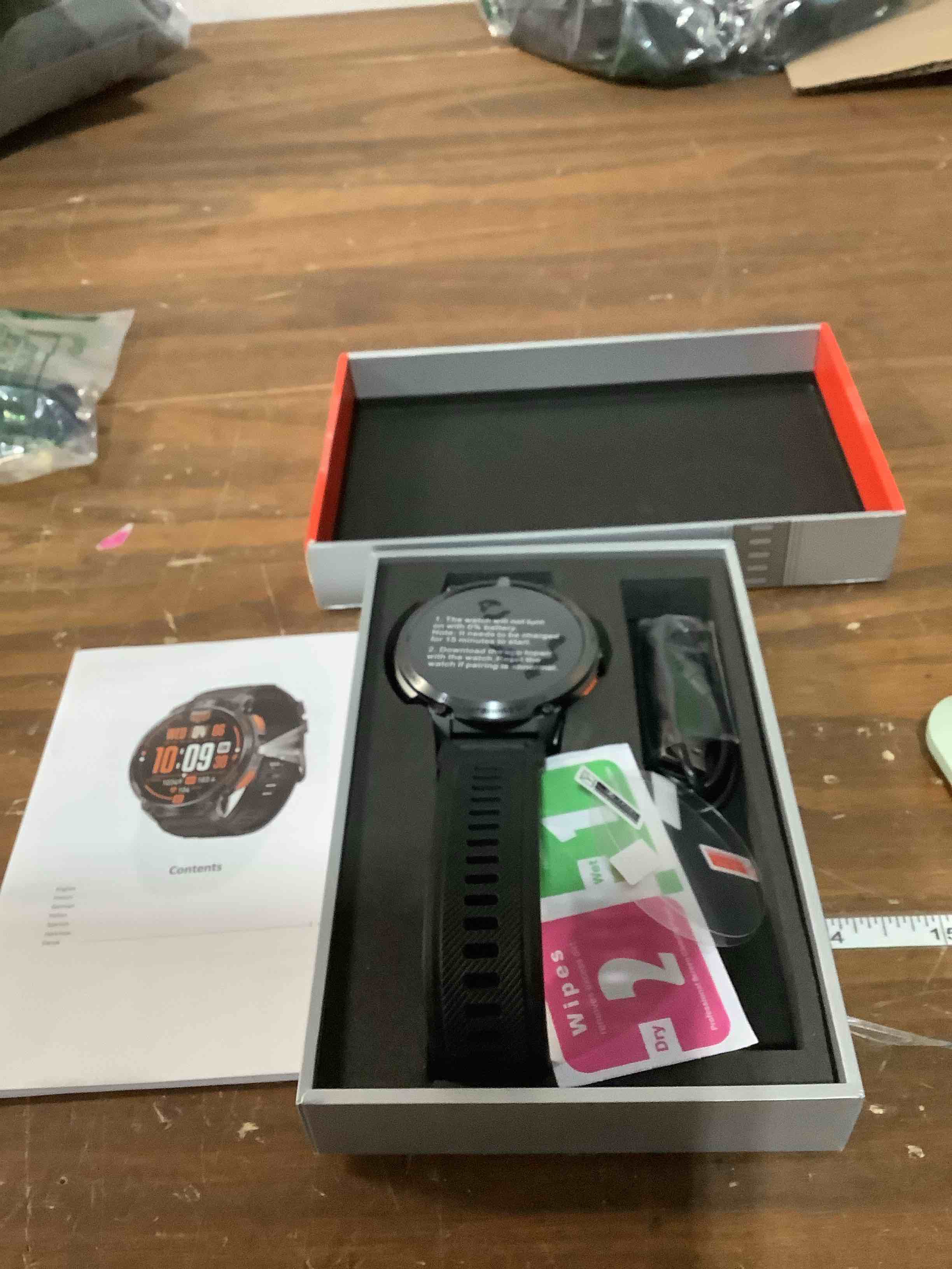 Condition photo showing Good Condition for Military Smart Watches for Men, 1.85" HD Large Screen Smart Watch, Flashlight/730mAh/110+ Sports Modes Fitness Tracker Watch, Waterproof Mens Smart Watch for Android Phones iPhone Compatible 1.85 Black