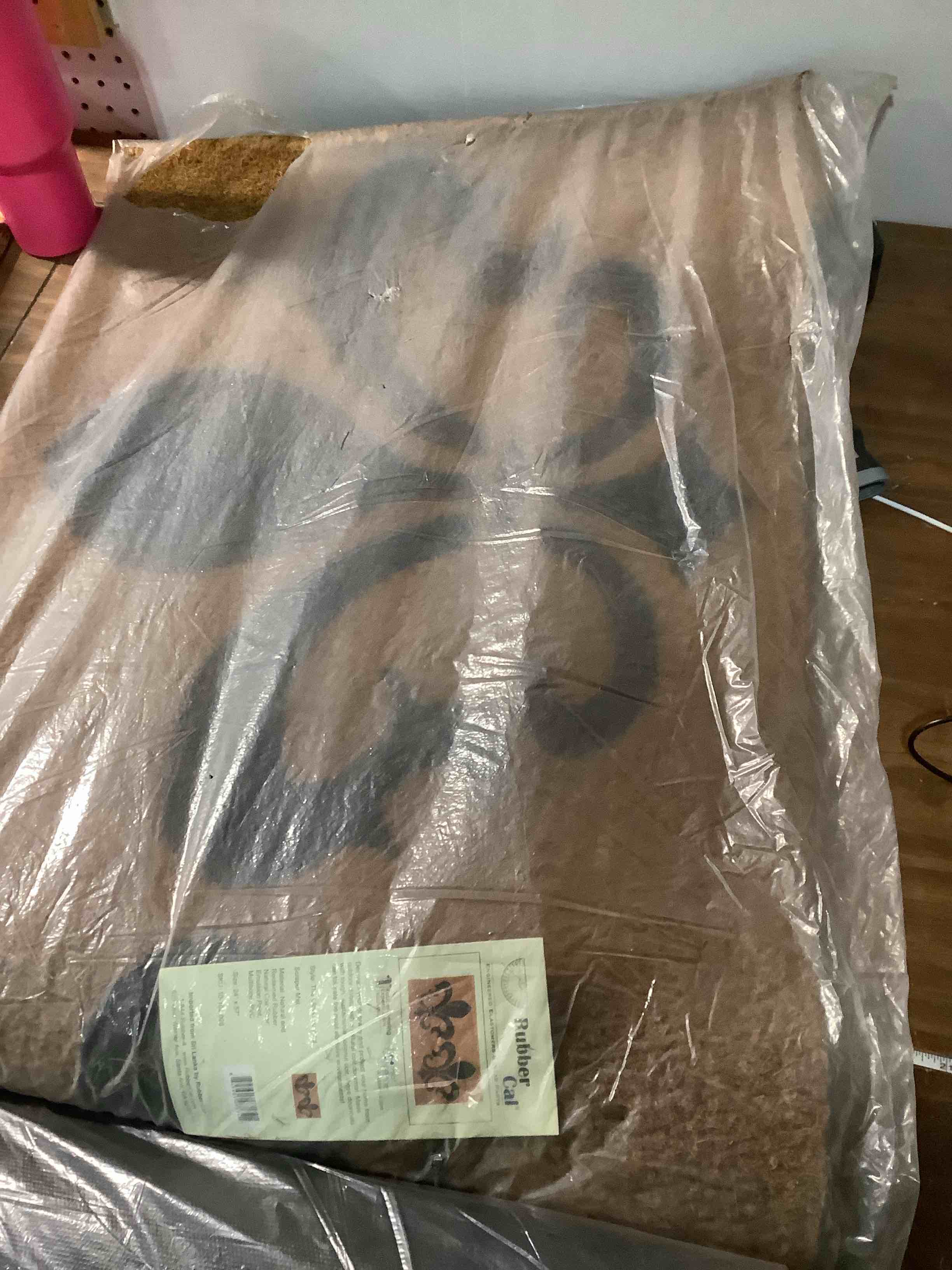 Condition photo showing Good Condition for Rubber-Cal "The Clovis Legend French Provincial Doormat, 24 x 57 2' x 4'9" (Rectangular)
