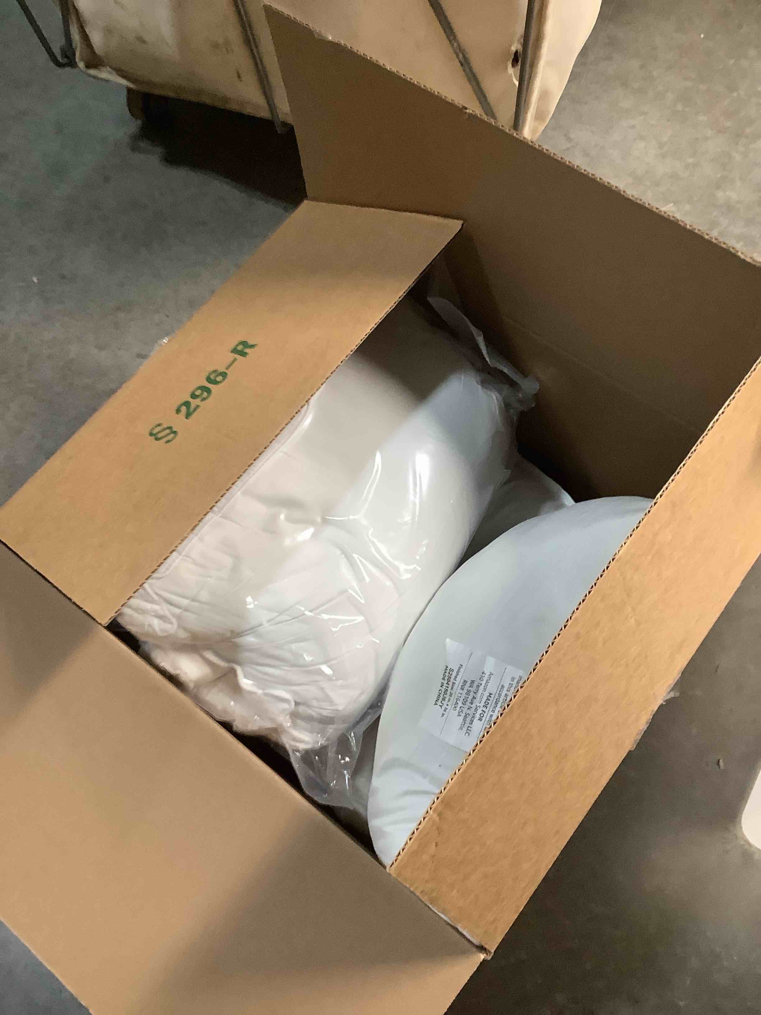 Condition photo showing Good Condition for Amazon Basics Down Alternative Pillows for Stomach and Back Sleepers, Soft Density, Standard, Pack of 2, White, 26 in L x 20 in W Standard (Pack of 2) Soft