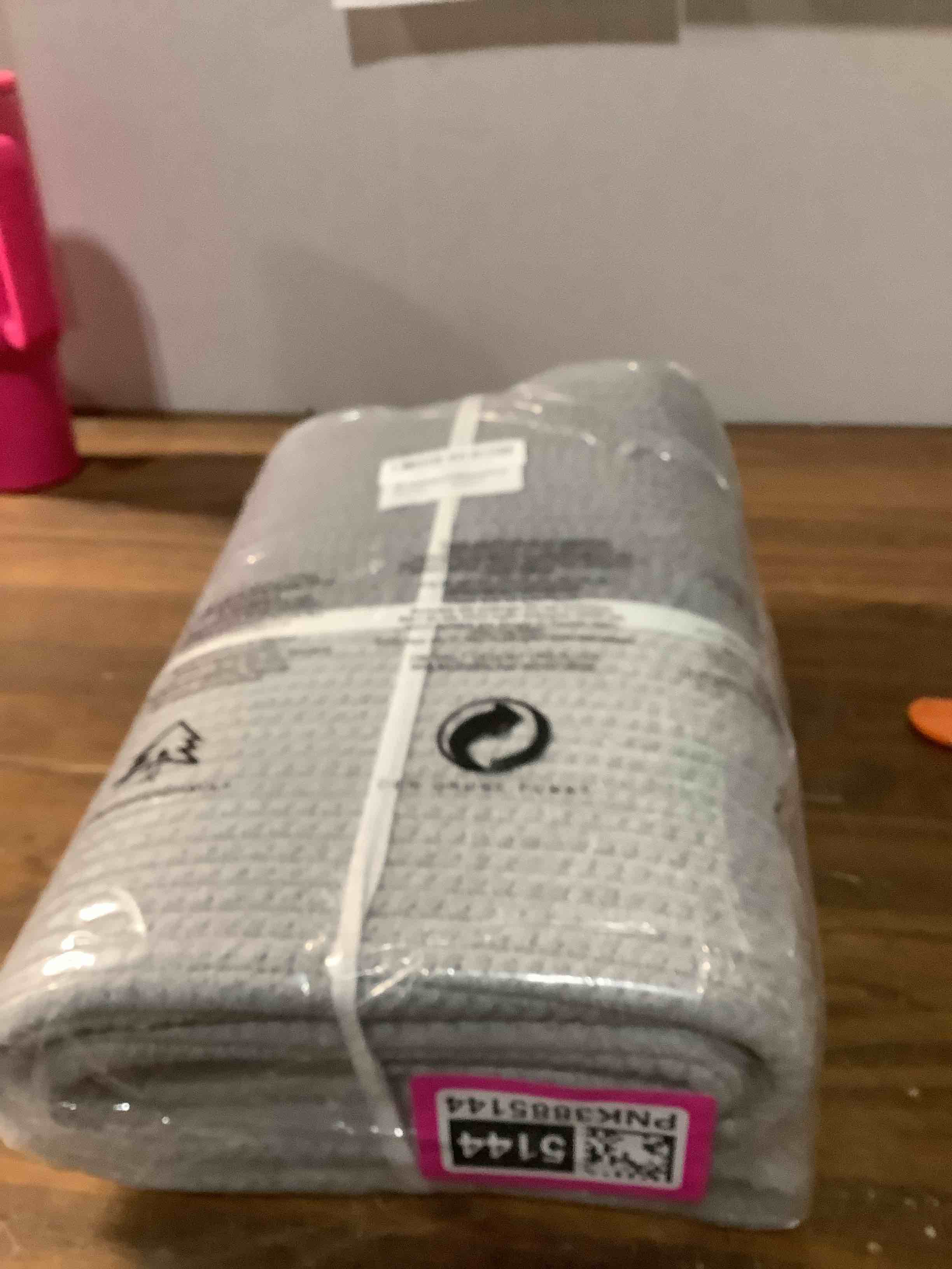 Condition photo showing Good Condition for CLHMILY&Z 95L Laundry Basket Rectangular Grey Rope - 16x15x24 Inches - Dirty Clothes and Soft Storage Bin for Blankets, Toys, and Nursery Essentials Grey & White 95L