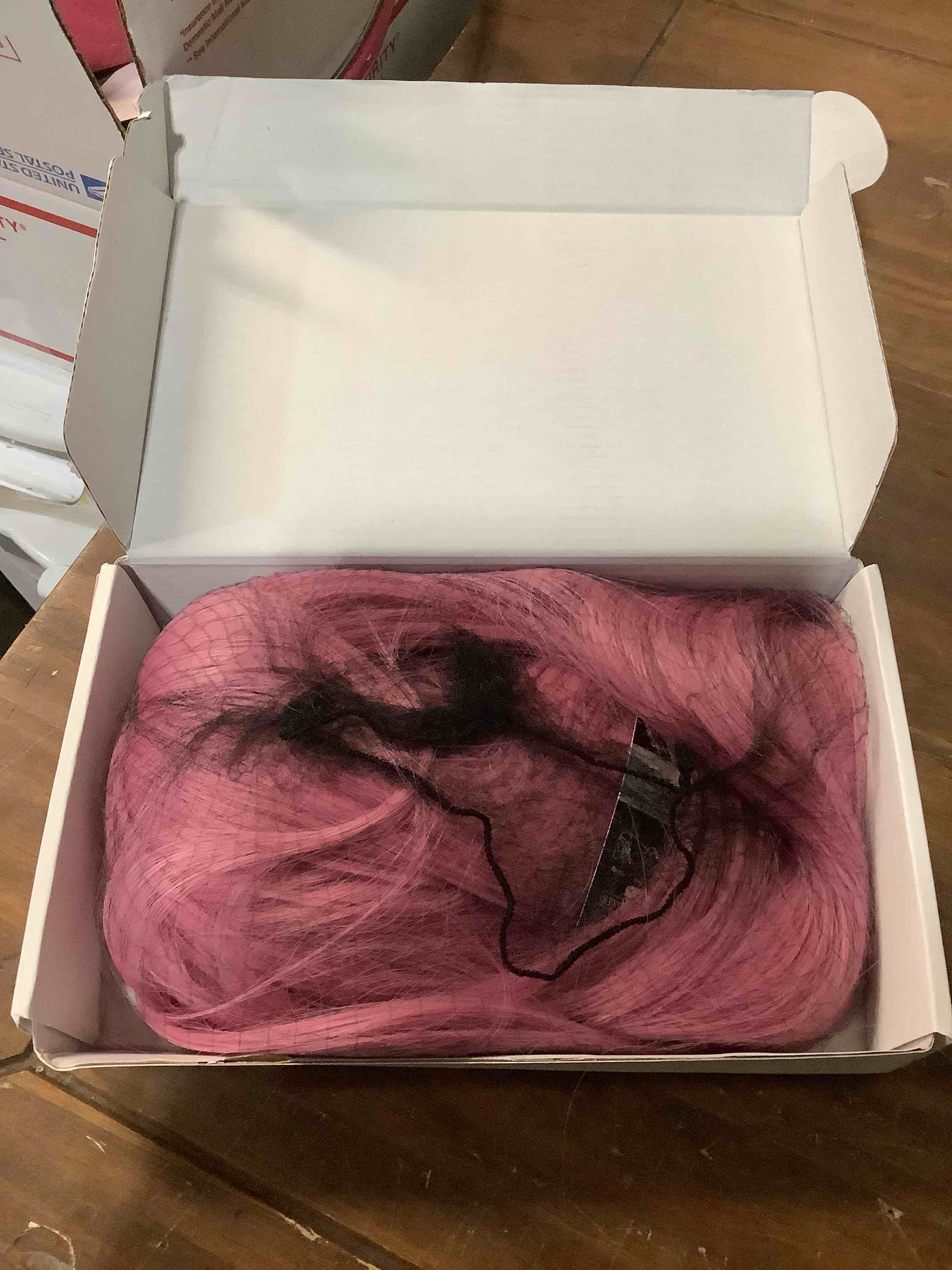 Condition photo showing Good Condition for PARK YUN Long Straight Pink Wig with Bangs for Women 26 Inch Neon Pink Hair Synthetic Heat Resistant Pastel Layered Wig Sexy Colored Rose Gold Wigs for Cosplay Christmas Gifts Party