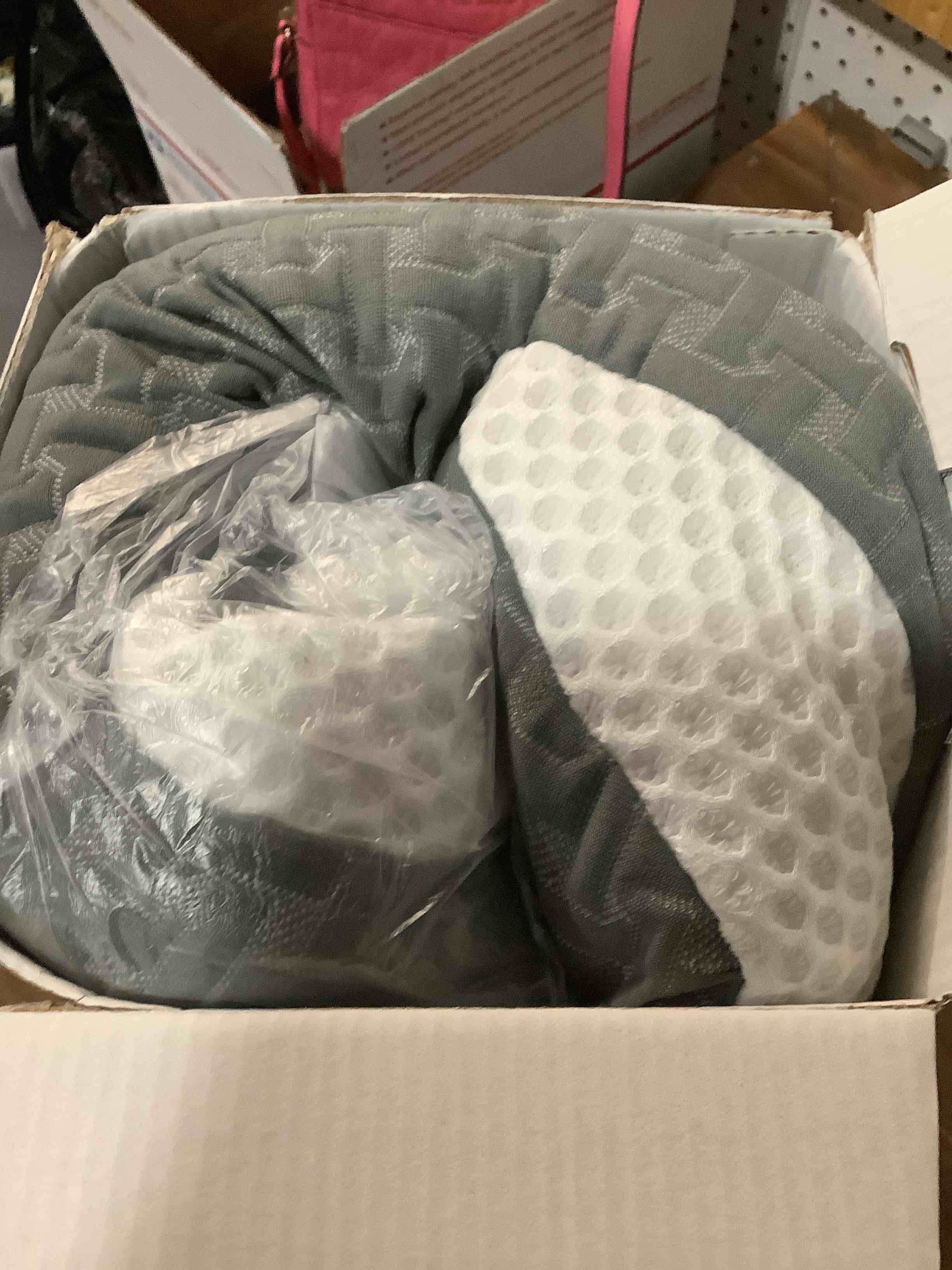 Condition photo showing Good Condition for Elviros Cervical Neck CPAP Pillow for Sleeping, Ergonomic Adjustable Height Neck Support Memory Foam Bed Pillow for CPAP Users with Sleep Apnea, Suitable for Side and Back Sleepers Dark Grey