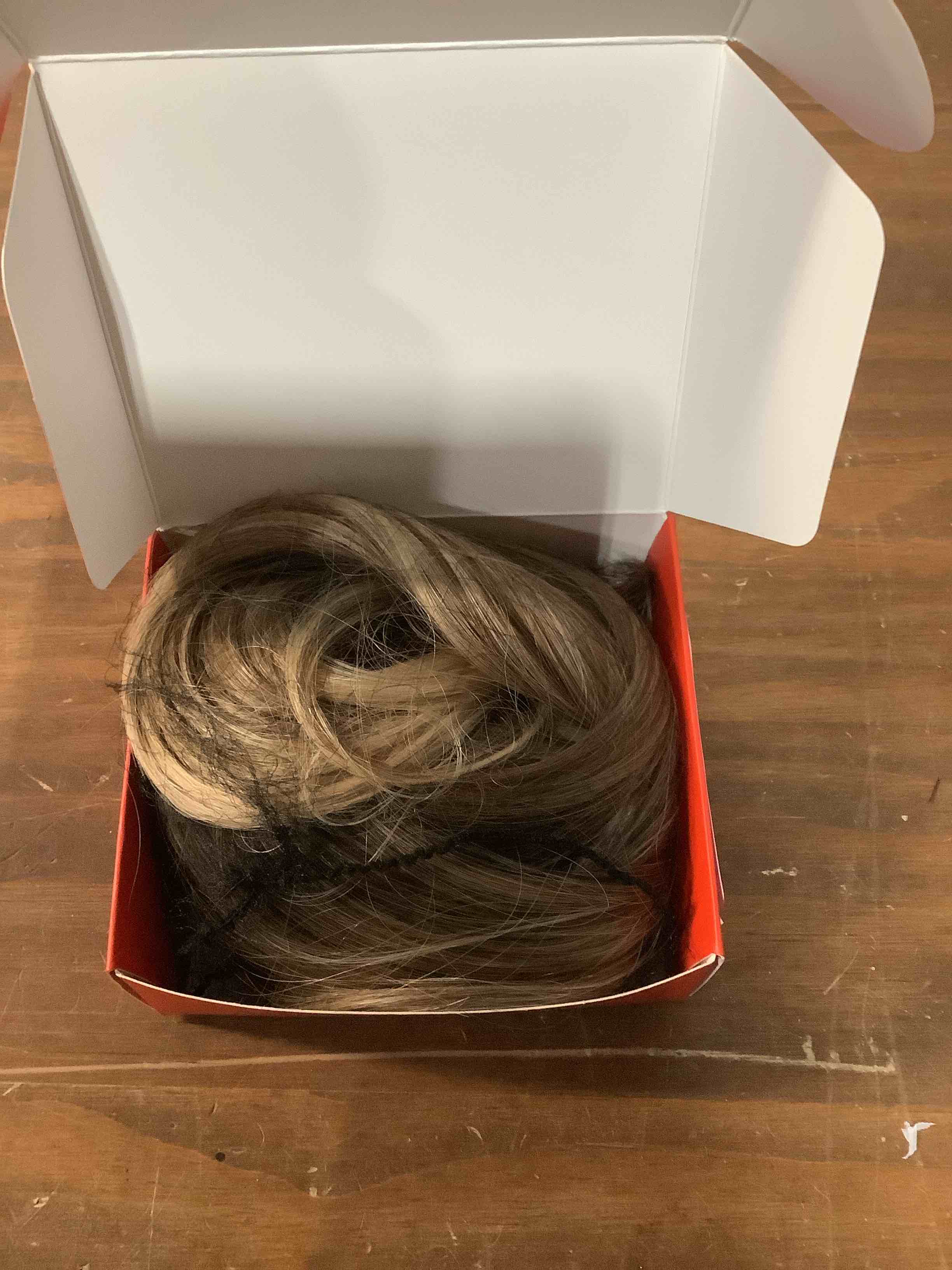 Condition photo showing Good Condition for Hair Topper, 360° 3D Hair Toppers for Women with Thinning, 18 Inch Long Pieces for Women Clip in Side Bangs (Ombre Light Brown to Blonde, 3D Side Bangs) 3D Side Bangs Ombre Light Brown to Blonde