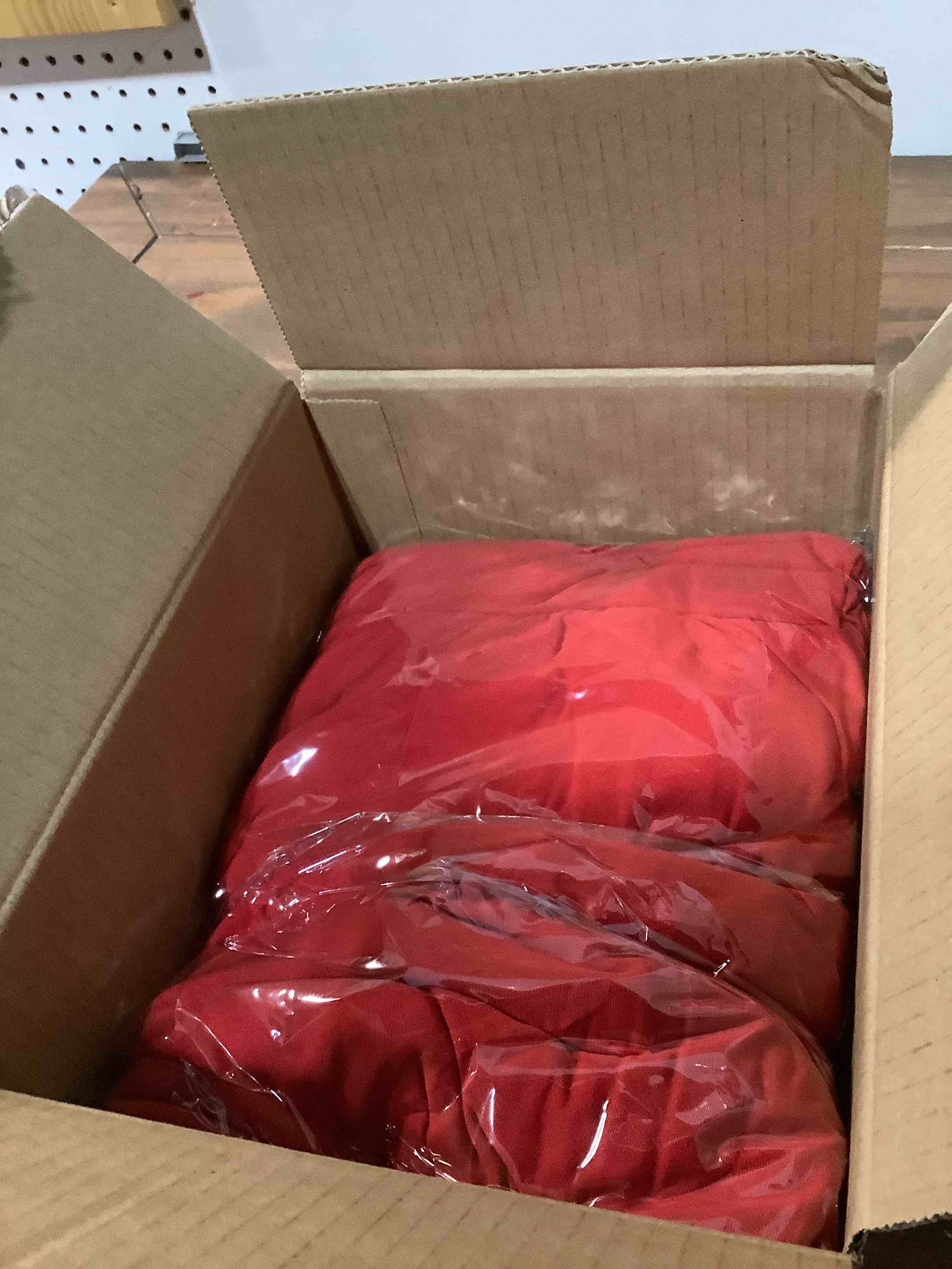 Condition photo showing Good Condition for HolidayIdeas 4 Pack Red Spandex Table Skirts for 4 Foot Table, Bulk Fitted Covers for Christmas Craft Fairs, Festive Banquets Red 24x48 Inch| 4 Pack