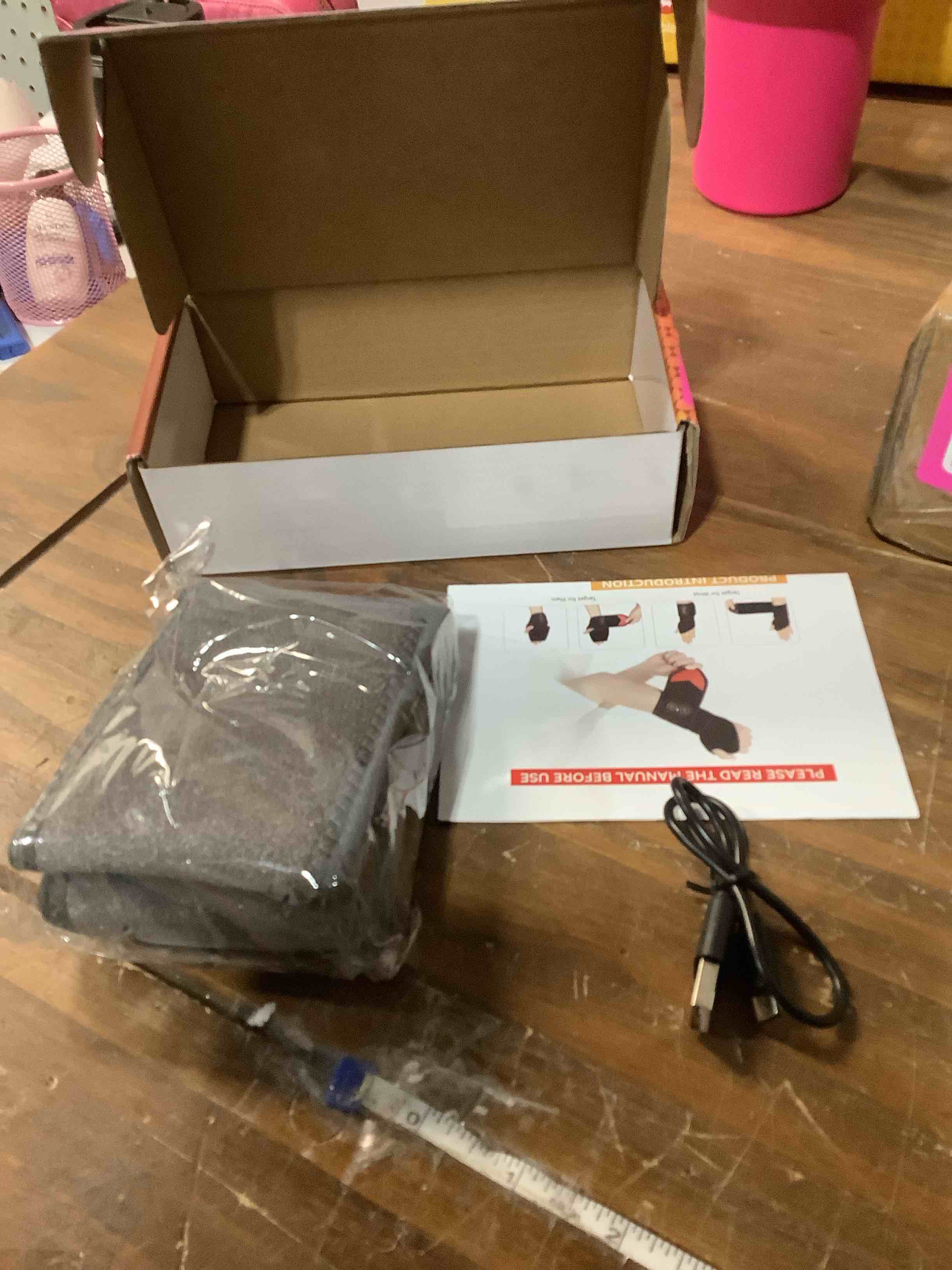 Condition photo showing Good Condition for Rechargeable Wrist Heating Pad with Massage, Heated Wrist Wrap with Massager, Hand & Small Joint Heating Pad, 3 Heat & 3 Massage Modes, Adjustable Brace for Wrist, Hand, Elbow Targeted Pain Relief Grey