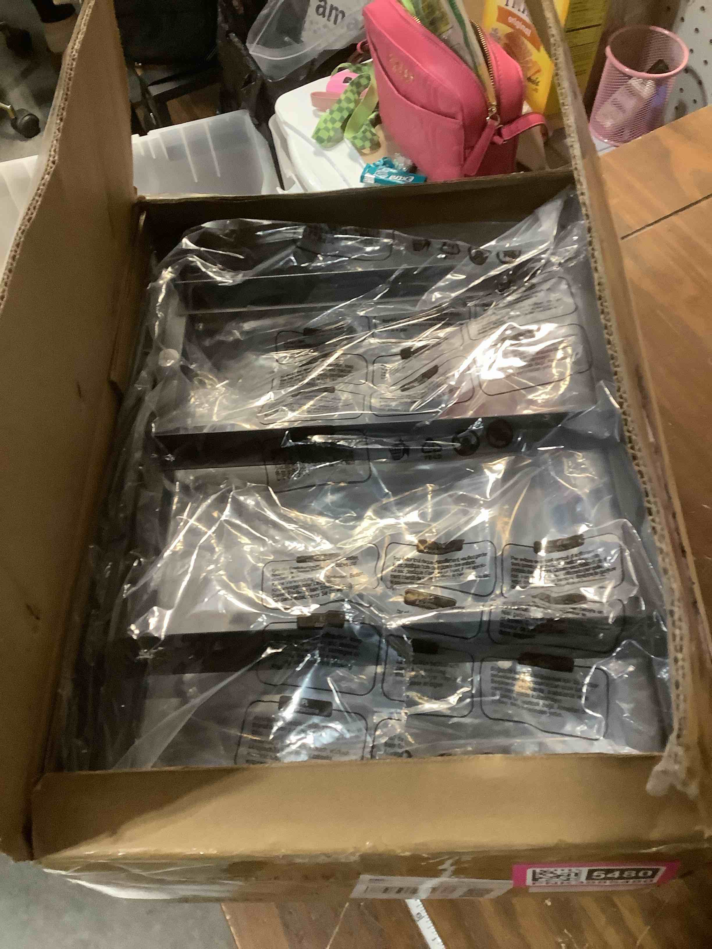 Condition photo showing Good Condition for Furnulem Night Stand with Charging Station, Black Nightstand with Drawers and Led Light, Tall Dresser for Bedroom, Bedside Table with Fabric Storage Bins, Metal Frame, Wood Furniture Black Oak 4 Drawer