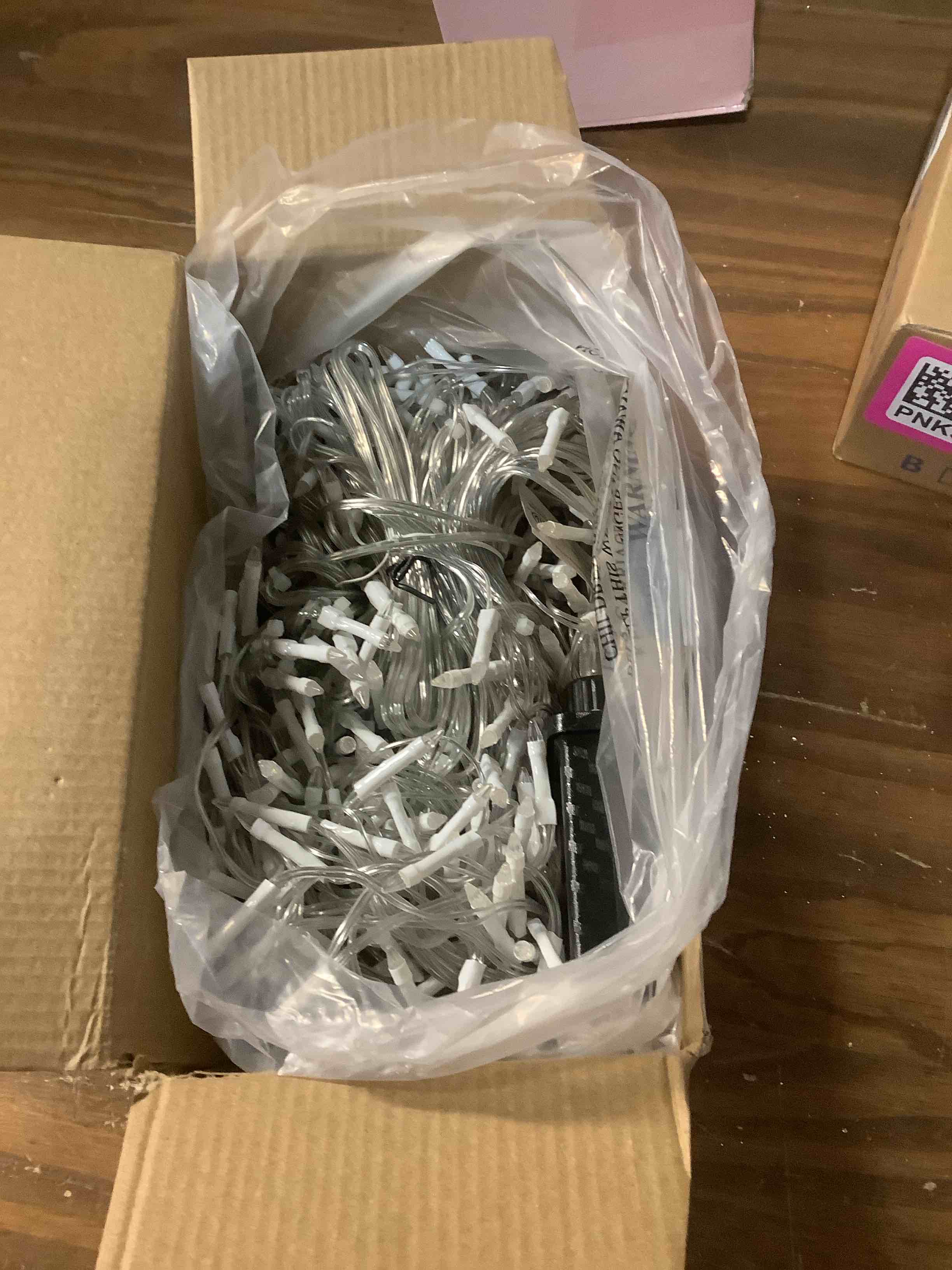 Condition photo showing Good Condition for 670 LED 66FT Christmas Lights with 148 Drops, 12 Modes Dimmable Warm white Outdoor Hanging Lights with Timer Memory, Waterproof Curtain Lights for Home Bedroom Indoor Tree Window Roof Fence Wedding Warm White 670LED 66 FT with 148 Drops