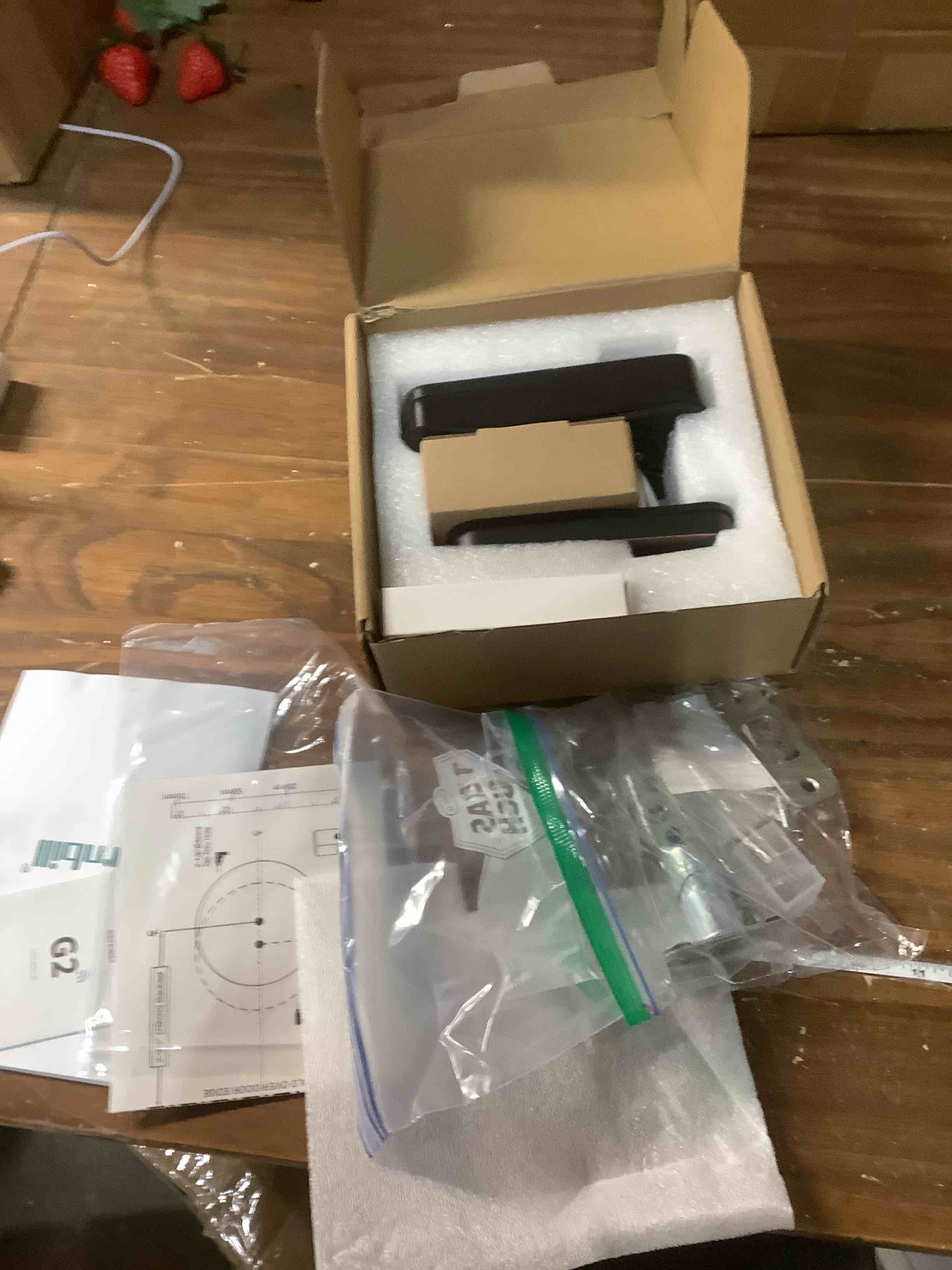 Condition photo showing Good Condition for Keyless Entry Wi-Fi Smart Lock: Hornbill Fingerprint Lock for Exterior Doors, Biometric Smart Deadbolt Locks for Front Door, Keypad Deadbolt with Auto-Lock for Rentals Home, Matte Black Matt Black