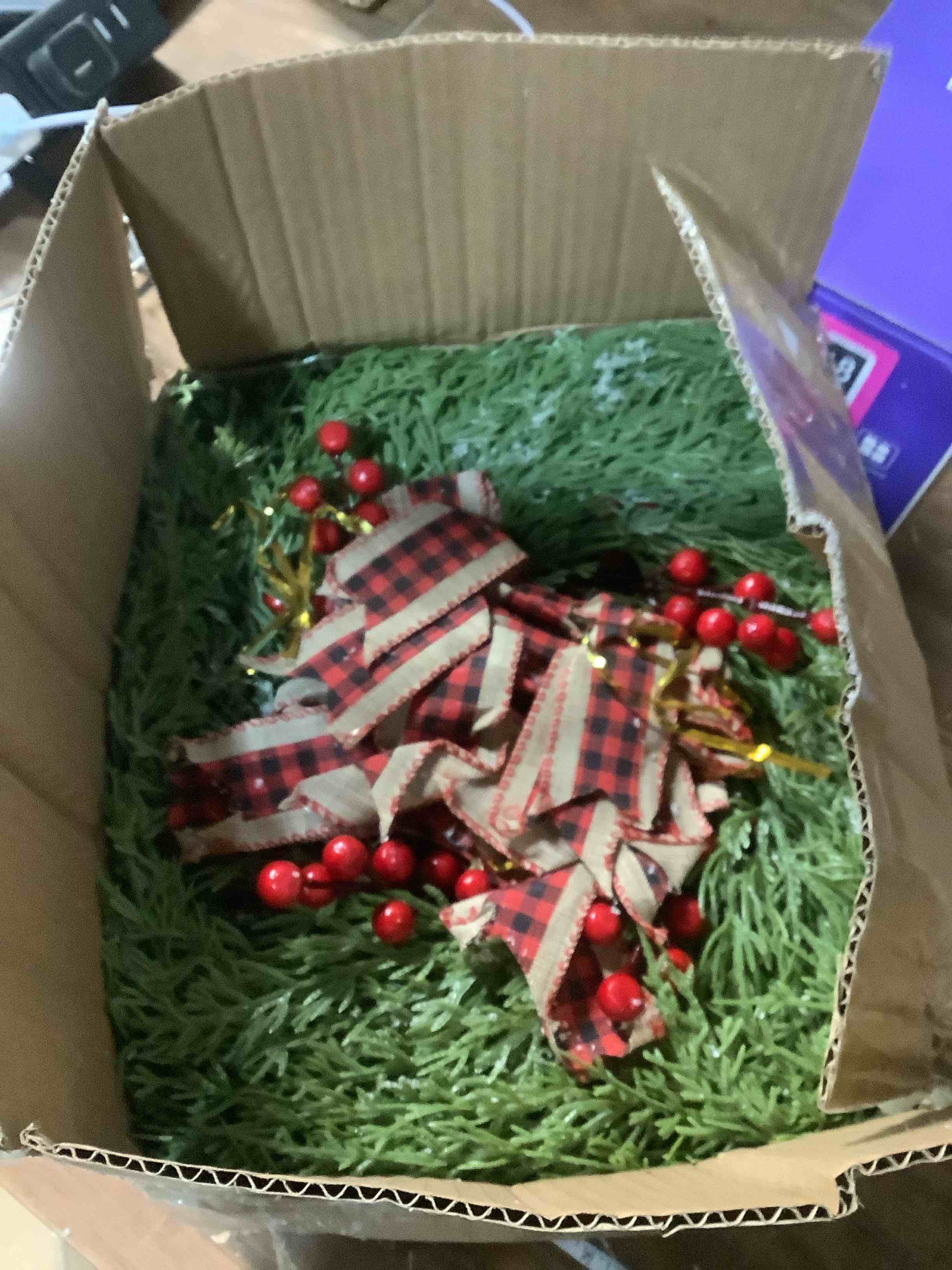 Condition photo showing Good Condition for 6 Pcs 14 Inch Small Christmas Wreath, Christmas Wreaths for Windows, Winter Mini Wreaths Christmas, Cabinet Wreaths for Kitchen, Window Decorations for Front Door Candle Rings Outdoor Indoor Green, Red 6 Pcs