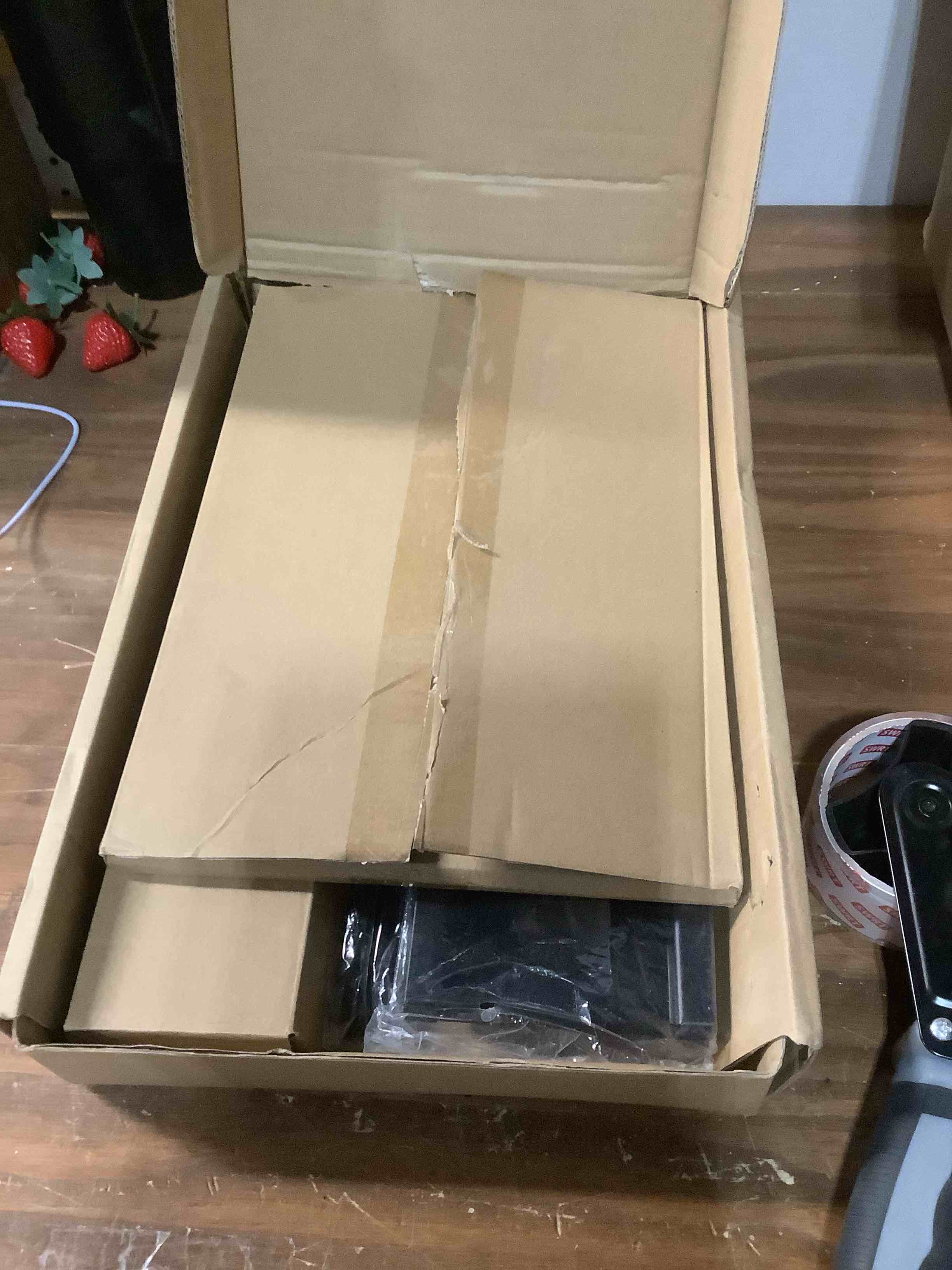 Condition photo showing Good Condition for Universal TV Stand for 27-75 inch TVs Swivel +/-35° Height Adjustable Table Top TV Base Max VESA 400x400mm,Holds up to 77 lbs Black