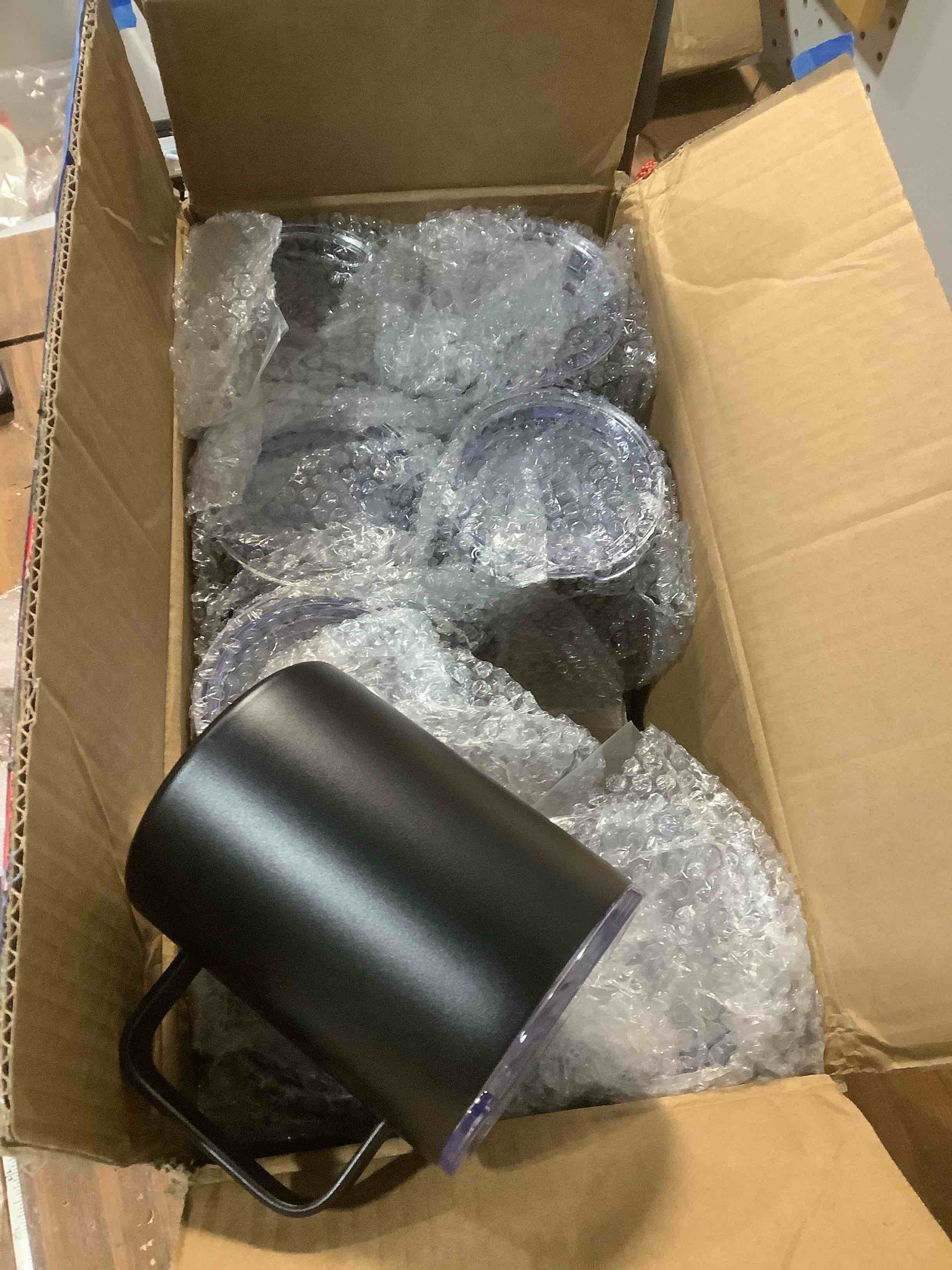 Condition photo showing Good Condition for YOUKE OLA 16 Pack Stainless Steel Insulated Coffee Mug Bulk with Handle & Lids, Powder Coated 12oz Vacuum Insulated Double Wall Mug for Laser Engrave, Black