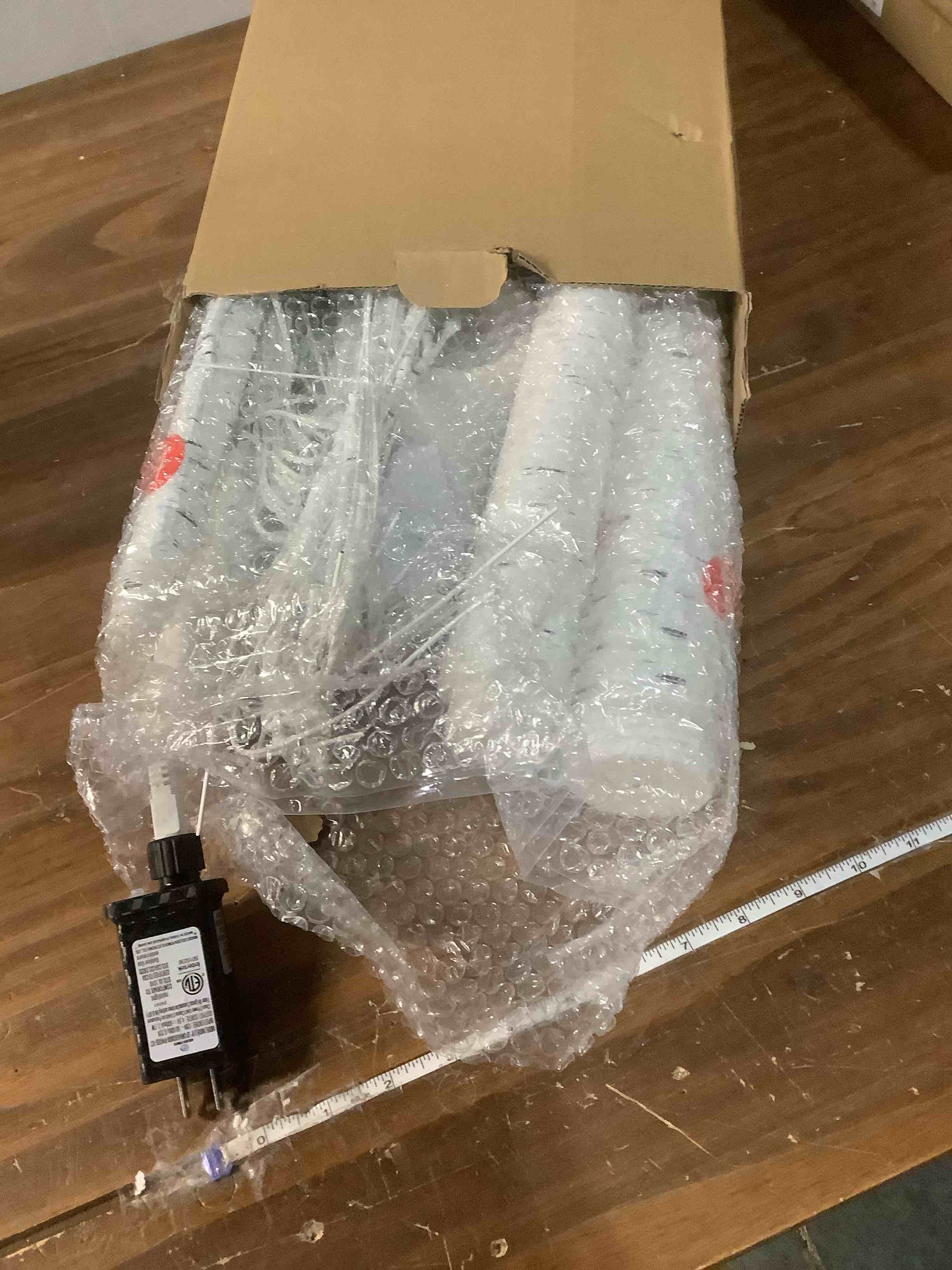 Condition photo showing Good Condition for iBaycon 6FT Christmas Birch Tree Lights, Lighted Birch Tree LED Artificial Trees with 8 Modes Timer, Prelit Light Up Trees for Indoor and Outdoor Party Holiday Christmas Decorations 6 ft Warm White