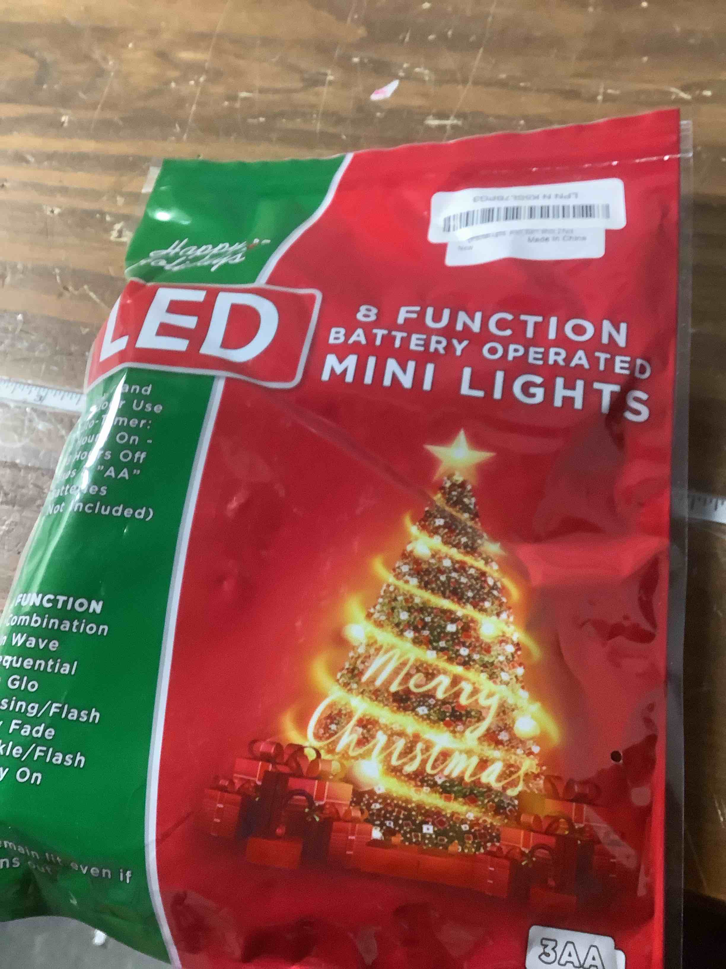 Condition photo showing Good Condition for Christmas Lights, Battery Operated String Lights 18ft 50 LED 8 Modes with Timer for Christmas Tree Wreath Party Home Indoor Outdoor Decor, Waterproof, Warm White, 2 Pack 2 Pack Green Wire Warm White