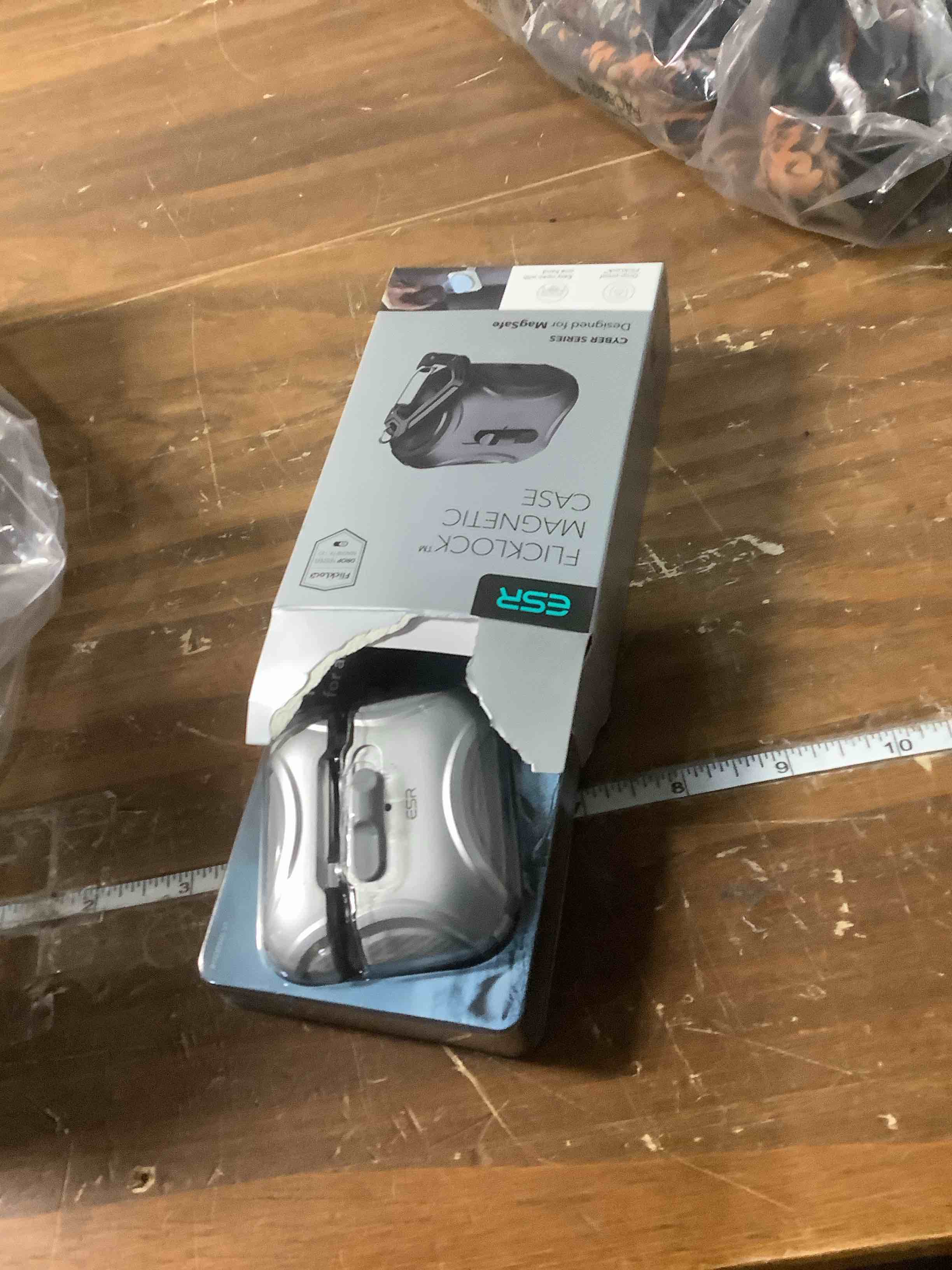 Condition photo showing Good Condition for ESR for AirPods Pro 2 Case (2023/2022/2019, 2nd/1st Gen), Compatible with AirPods Pro 2nd Generation (USB-C/Lightning Cable), Effortless MagSafe, Drop-Proof Lock, Easy Open, Cyber Series,Silver Grey