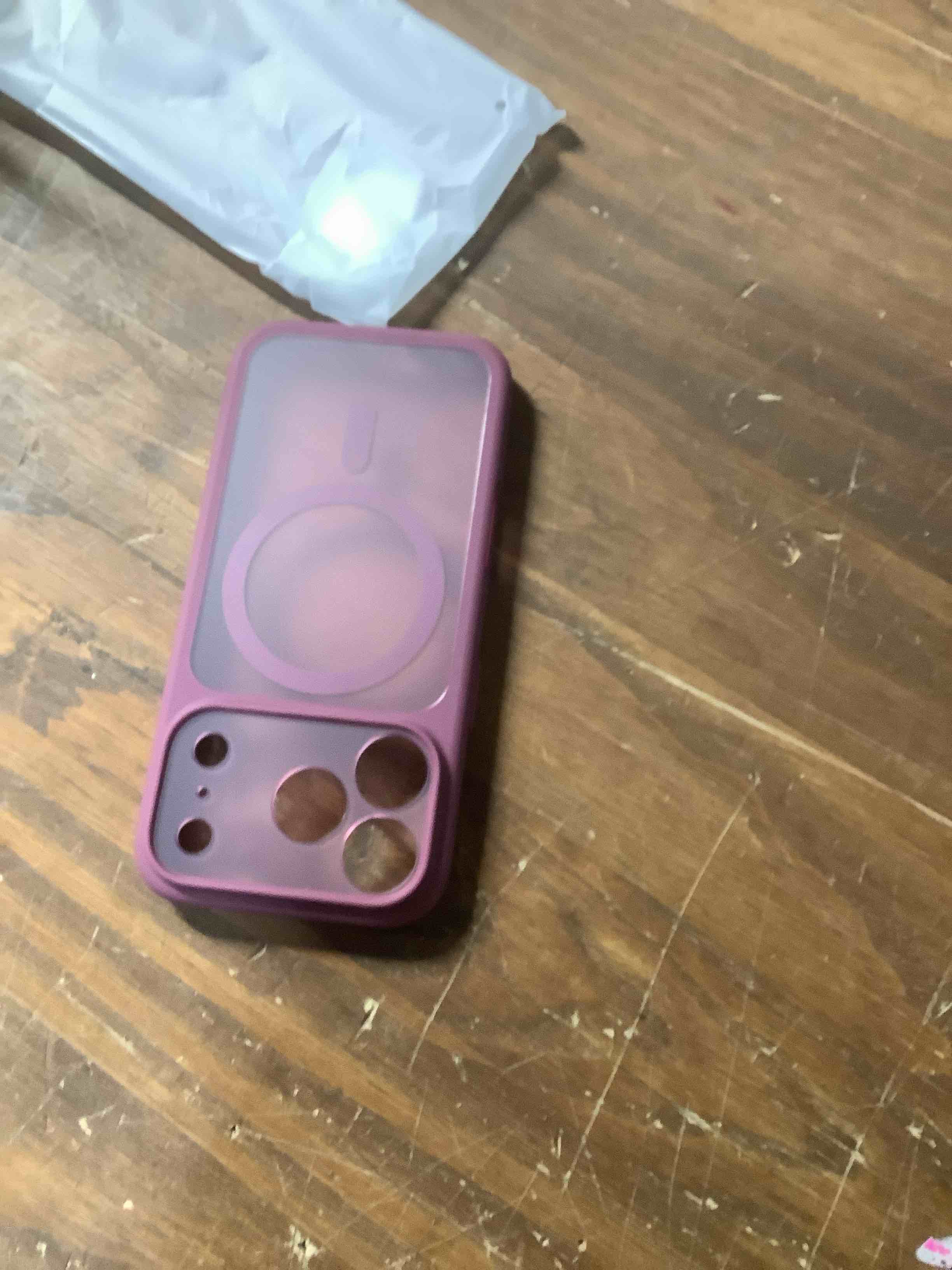 Condition photo showing Good Condition for TOCOL for 17 Pro Case, Full Camera Protection, Built-in Magnetic Ring, Compatible with Magsafe Charger, Drop Protection, Translucent Matte Phone Case for 17 Pro 6.3 inch (Plum) for iPhone 17 Pro Plum