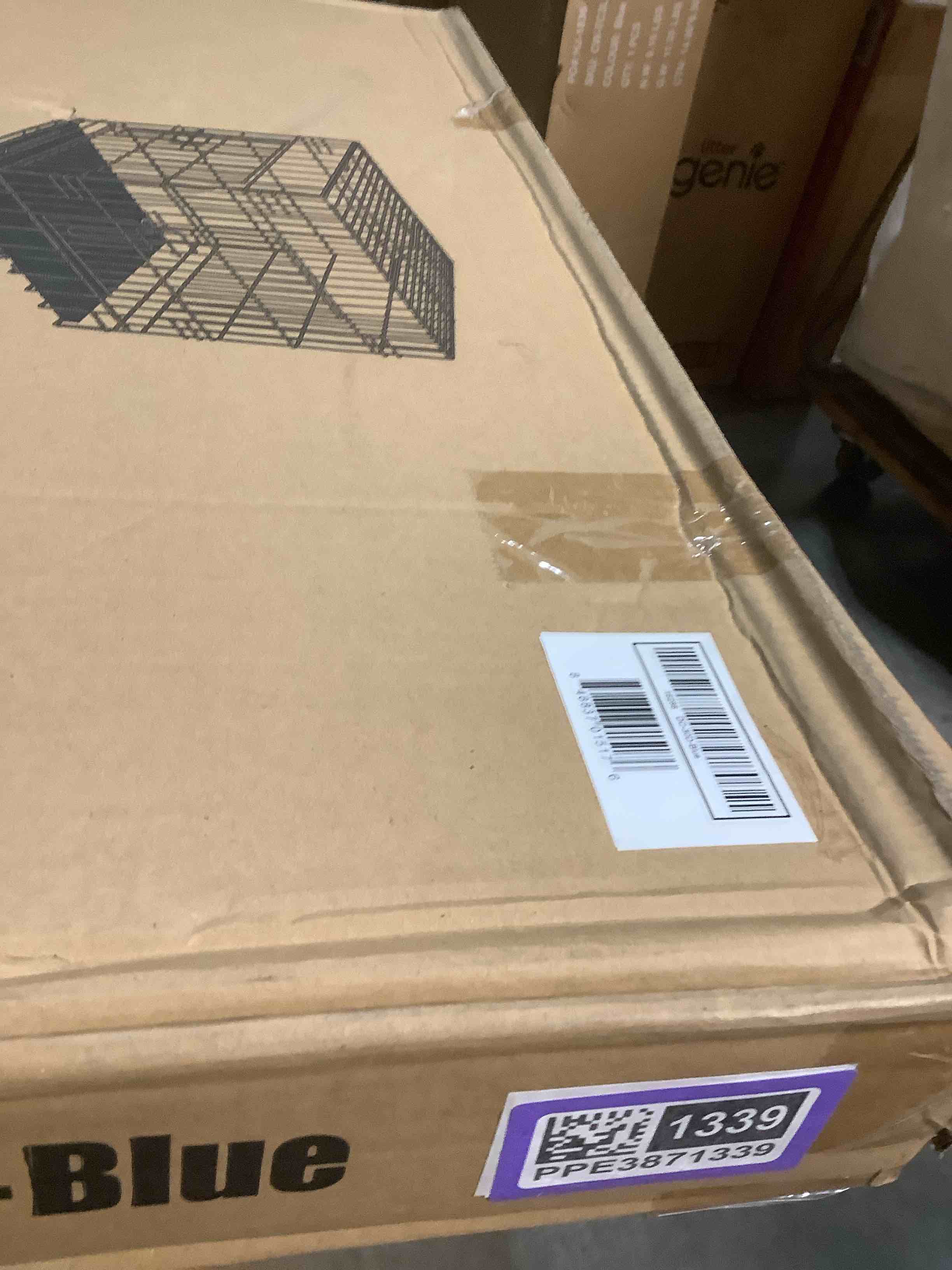 Condition photo showing Good Condition for BestPet 30 Inch Dog Crates for Large Dogs Folding Mental Wire Crates Dog Kennels Outdoor and Indoor Pet Dog Cage Crate with Double-Door,Divider Panel, Removable Tray and Handle,Blue