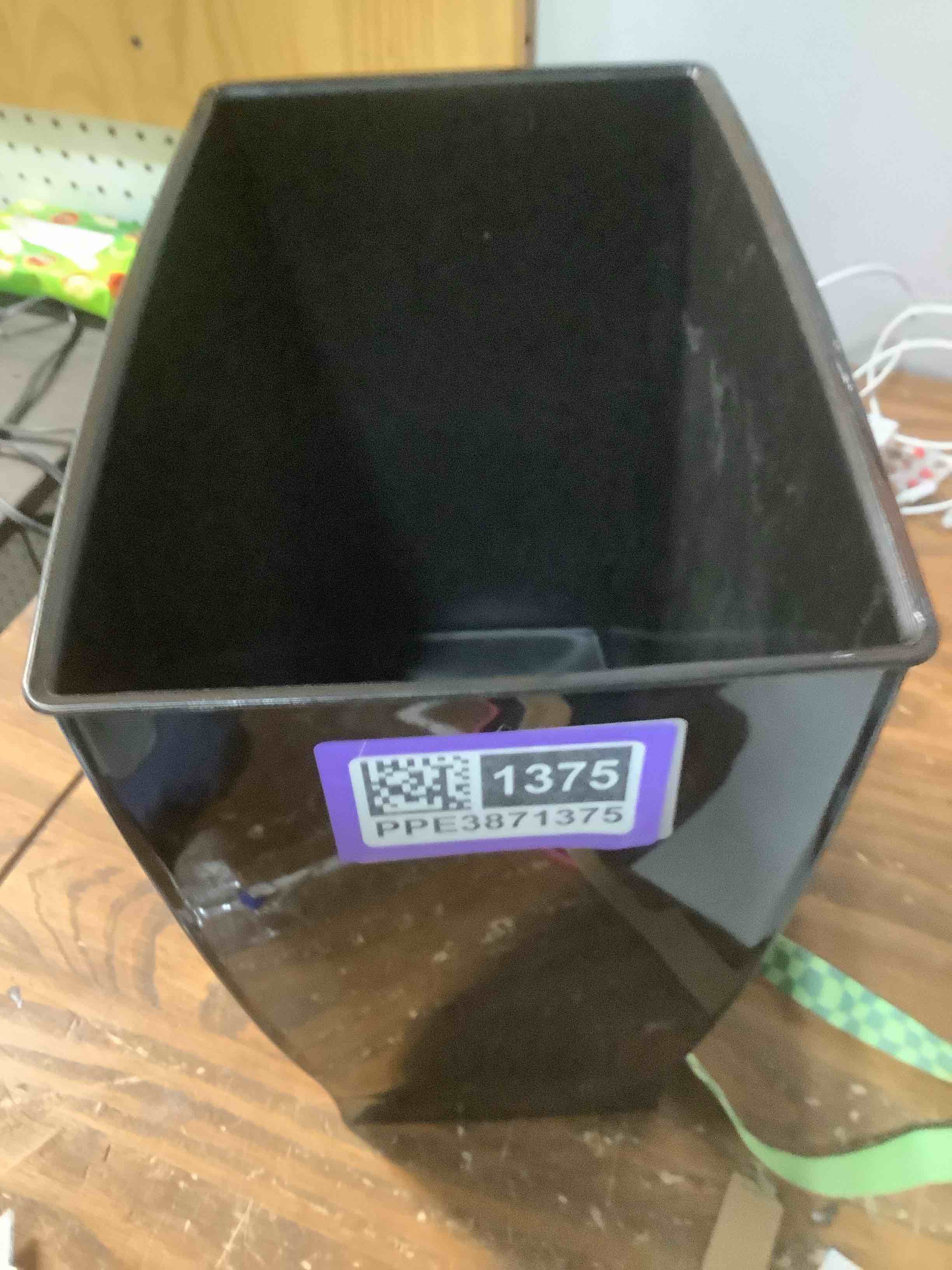 Condition photo showing Good Condition for iDesign Mono 13 gal Black Plastic Rectangular Wastebasket