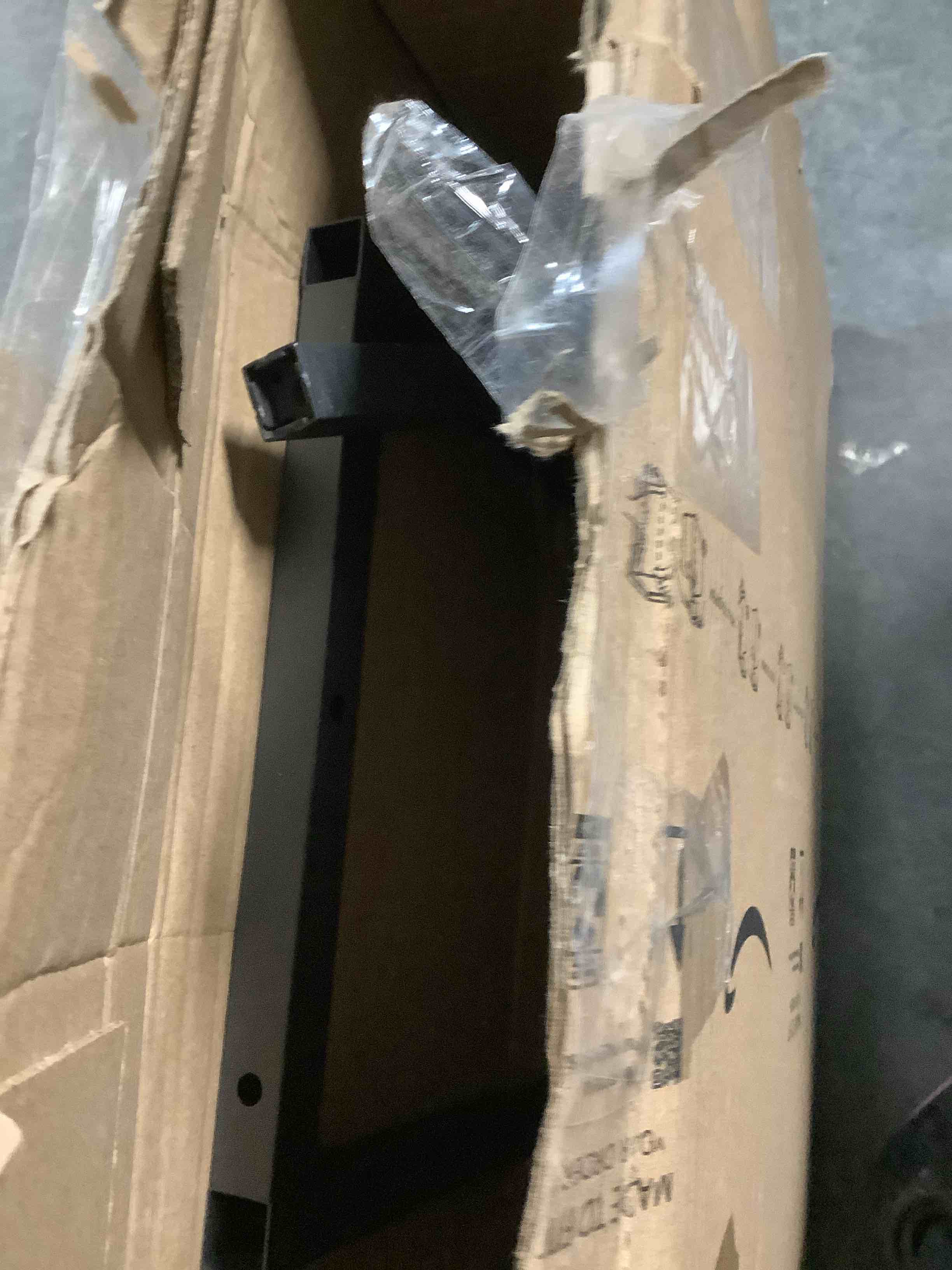 Condition photo showing Good Condition for 2 Tier Side Table, Heavy Duty End Table with Shelves, Narrow nightstand Table for Small Spaces, Record Player Table for Bedroom, Living Room, Sofa Couch - Rustic Brown & Black Black 2-Tier