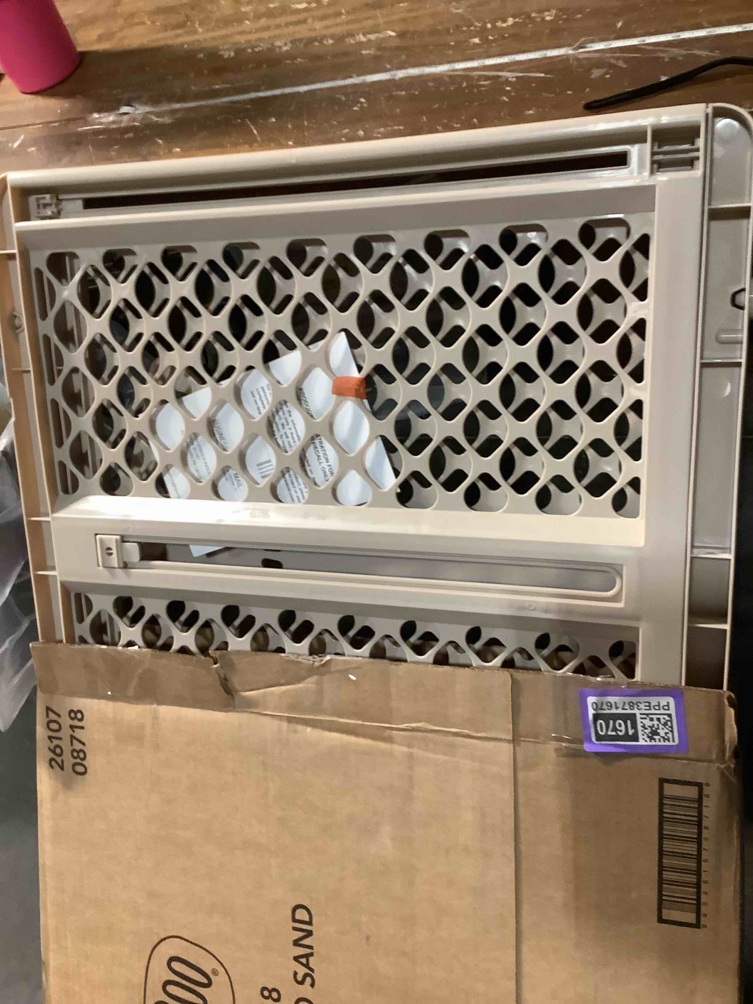 Condition photo showing Good Condition for Toddleroo by North States - Supergate Ergo Baby Gate: Plastic Baby Gate for Stairs & Doorways - Adjustable Indoor Safety Gate - Made in USA - 26 to 42 Inches Wide - 26 Inches Tall - Sand