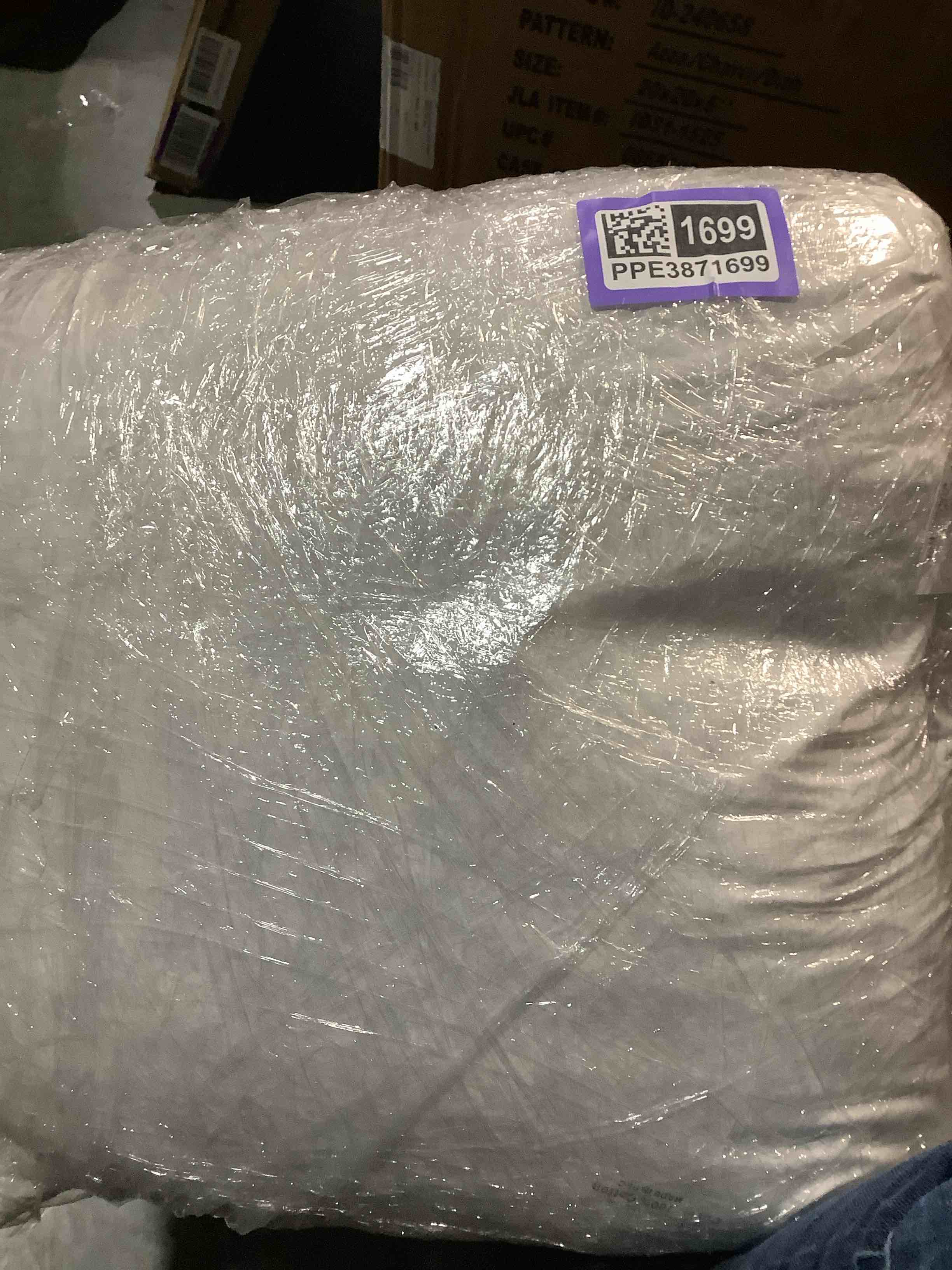 Condition photo showing Good Condition for Feather Down Throw Pillow Inserts 20 x 20, Set of 2, 100% Organic Cotton Shell, Soft Decorative Square Pillows Insert for Living Room Sofa, Couch, or Bed (White) 20x20 Inch(Pack of 2) White(pack of 2)