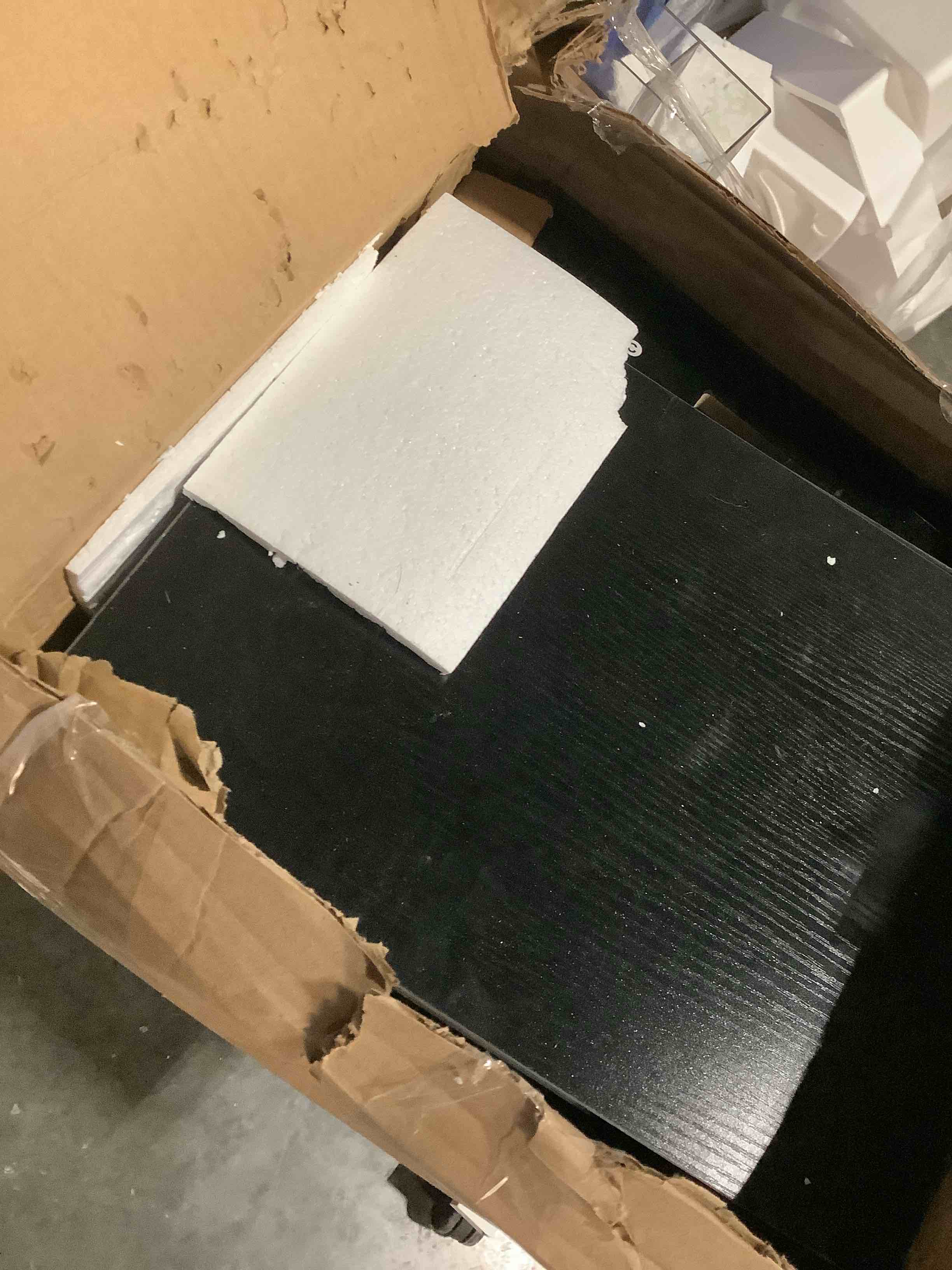 Condition photo showing As Is for KOPEAYA Side Table with Charging Station & USB Port Set of 2, Small End Table Nightstands Bedside Table for Living Room Bedroom Office Bathroom Small Space, Black 2 Black