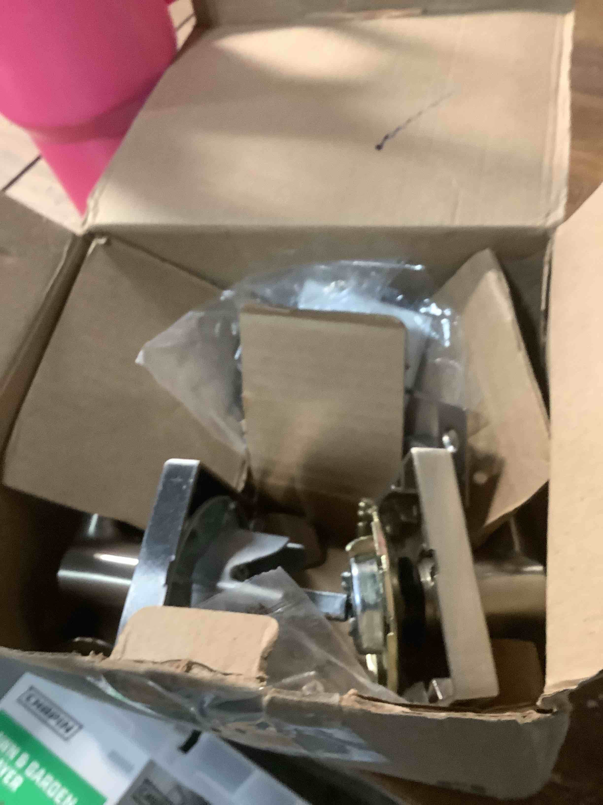 Condition photo showing Good Condition for Schlage F40 BRW 619 COL Latitude Collins Trim Privacy Door Lever, Satin Nickel