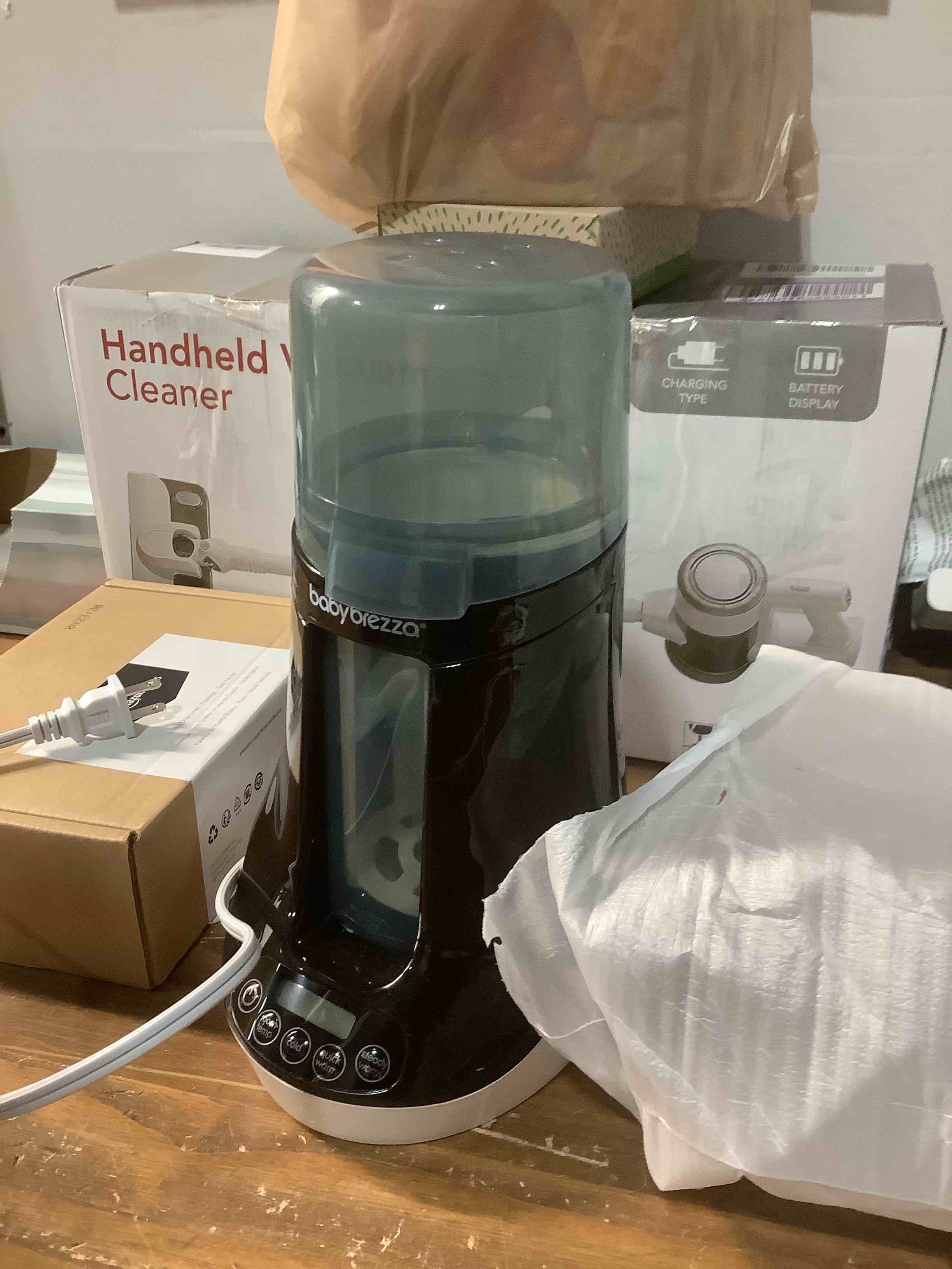 Condition photo showing As Is for BLACK Baby Brezza Smart Baby Bottle Warmer, Breastmilk Warmer + Defroster – Free App - Different Temperatures for Breastmilk + Formula - Universal Fit for All Bottles + Milk Bags - Calentador de Biberones 1 Count (Pack of 1)