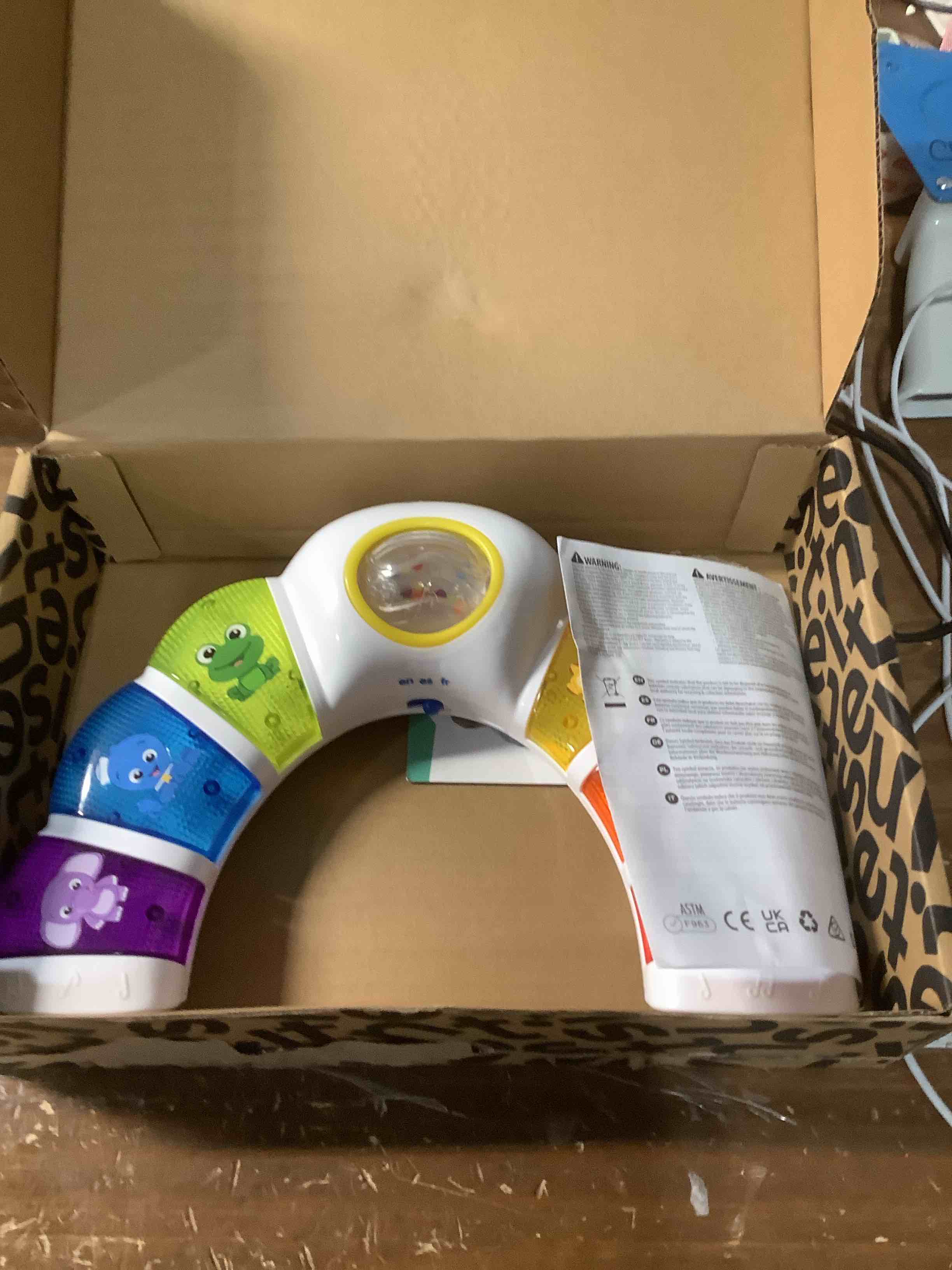 Condition photo showing Good Condition for Baby Einstein Glow & Discover Light Bar Musical Toy, Activity Station, Sitting Up and Tummy Time Toy, Color and Animal Learning Toy, Infant Ages 3 months+