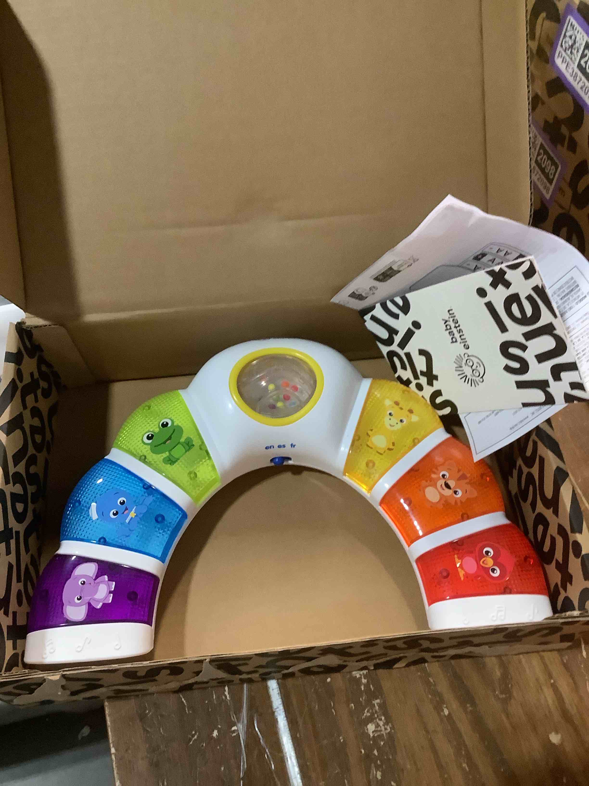 Condition photo showing Good Condition for Baby Einstein Glow & Discover Light Bar Musical Toy, Activity Station, Sitting Up and Tummy Time Toy, Color and Animal Learning Toy, Infant Ages 3 months+