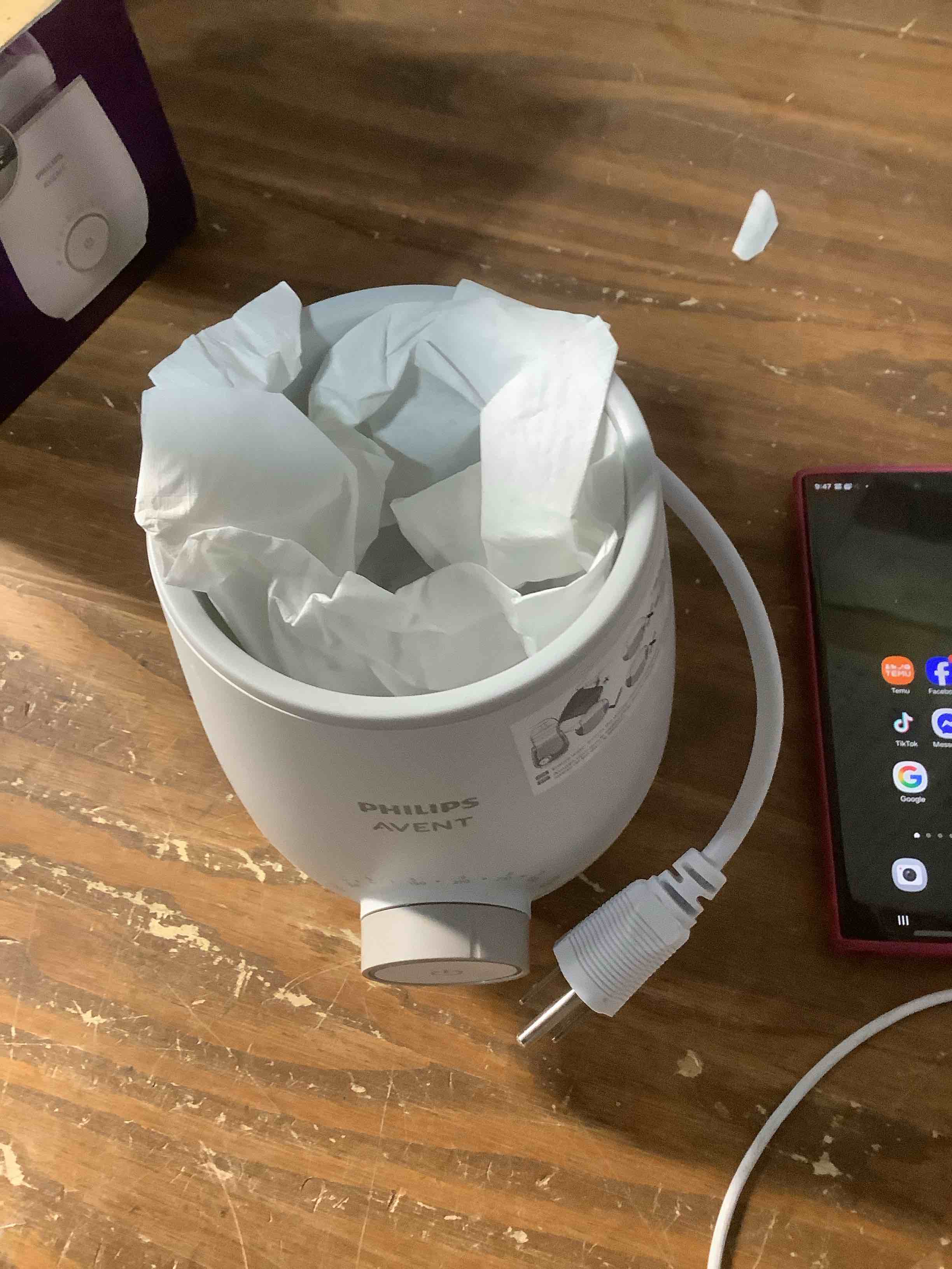 Condition photo showing Good Condition for Philips Avent Premium Fast Bottle Warmer, with Smart Temperature Control, Water Bath Technology, Automatic Shut-Off, Model SCF358 Bottle Warmer 1 Count (Pack of 1)