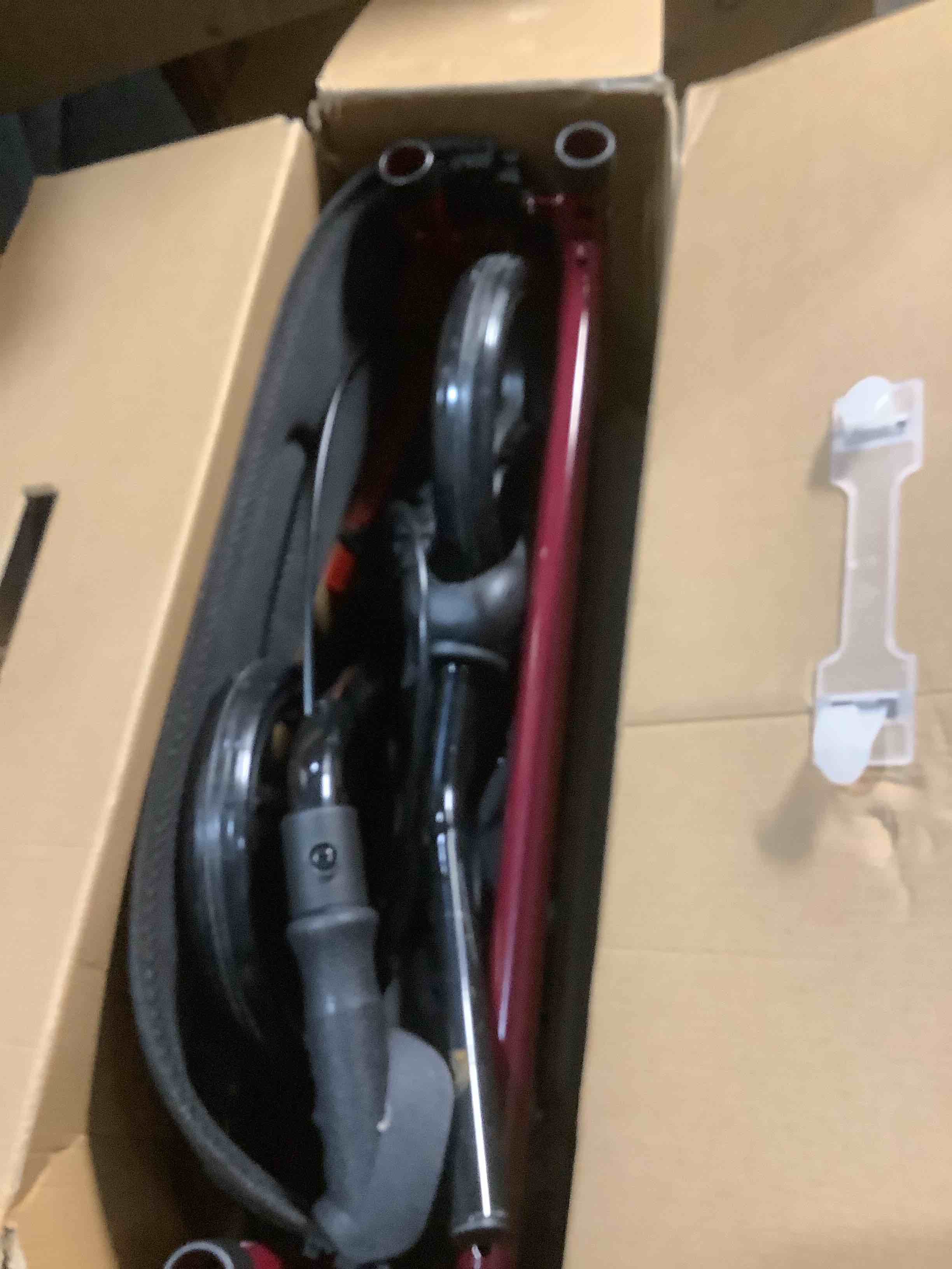 Condition photo showing Good Condition for HOMLAND Foldable Rollator Walkers with Seat for Seniors, 8'' Big Wheels, 350 lb. Weight Capacity, Adjustable Handles and Seat Height, Lightweight Rolling Walker, Red