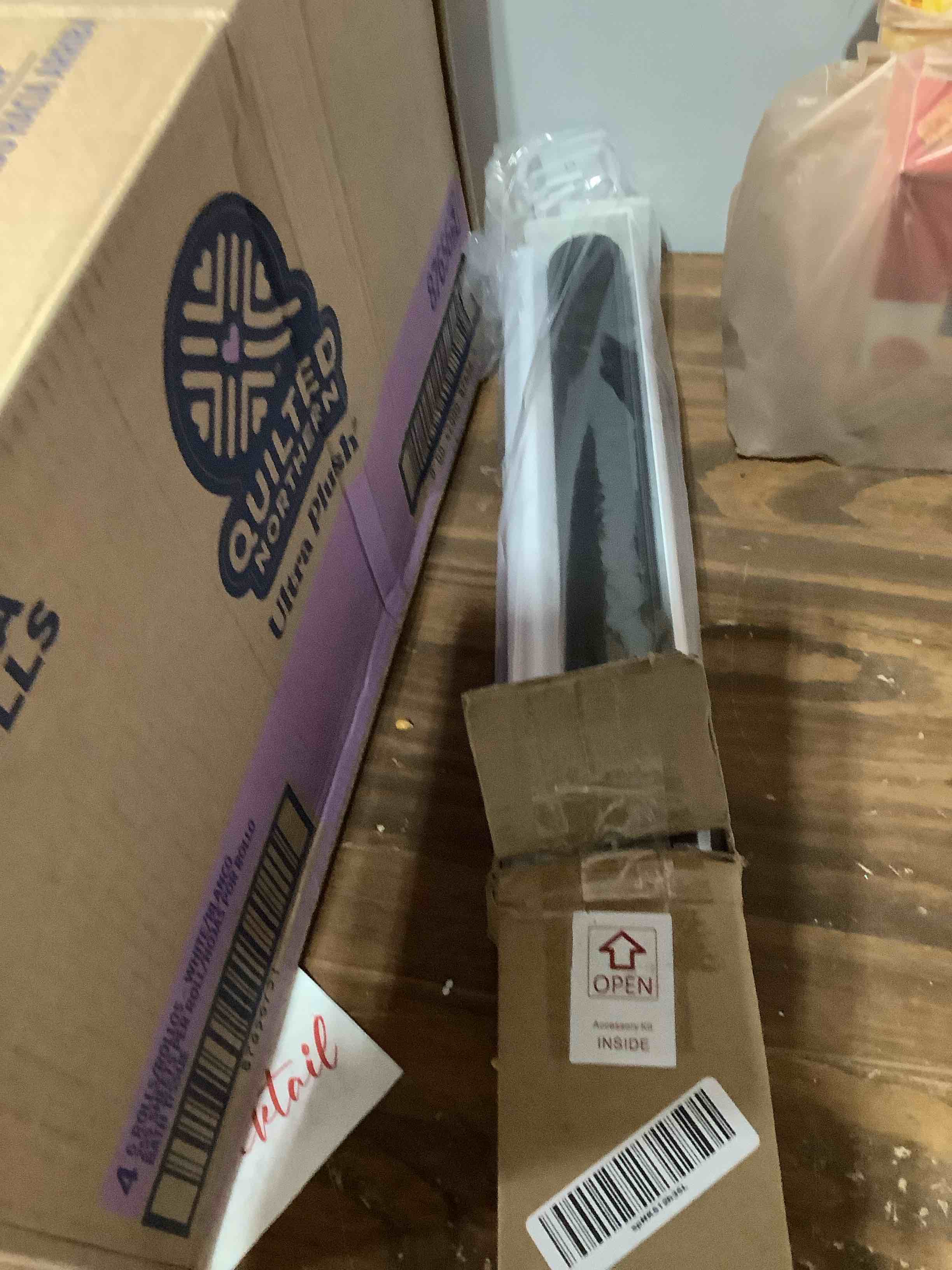 Condition photo showing Good Condition for Joydeco Cordless Zebra Blinds for Windows, Dual Layer Free-Stop Zebra Shades Privacy Light Control for Day and Night, Light Filtering Sheer Blinds for Indoor Windows (Black, 30" W x 75" H) Black 30" W x 75" H Ready Made