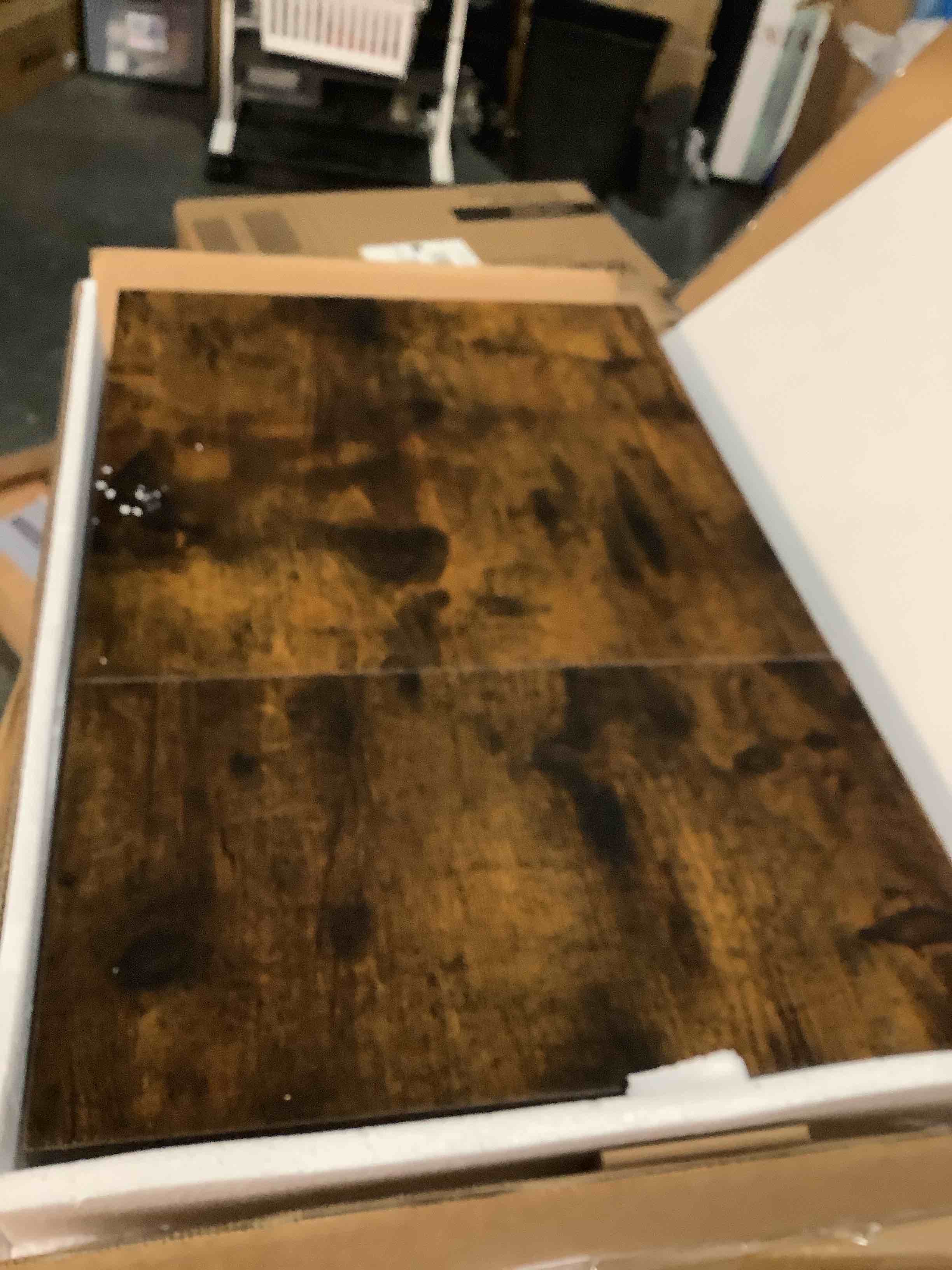 Condition photo showing Good Condition for SONGMICS Bed Laptop Desk, Folding Bed Tray for Laptop up to 15.6 Inches, Adjustable Angle and Height, Portable for Working Reading Writing Breakfast, Bamboo Legs, Drawer, Rustic Brown ULLD105B01 Bamboo+MDF Rustic Brown