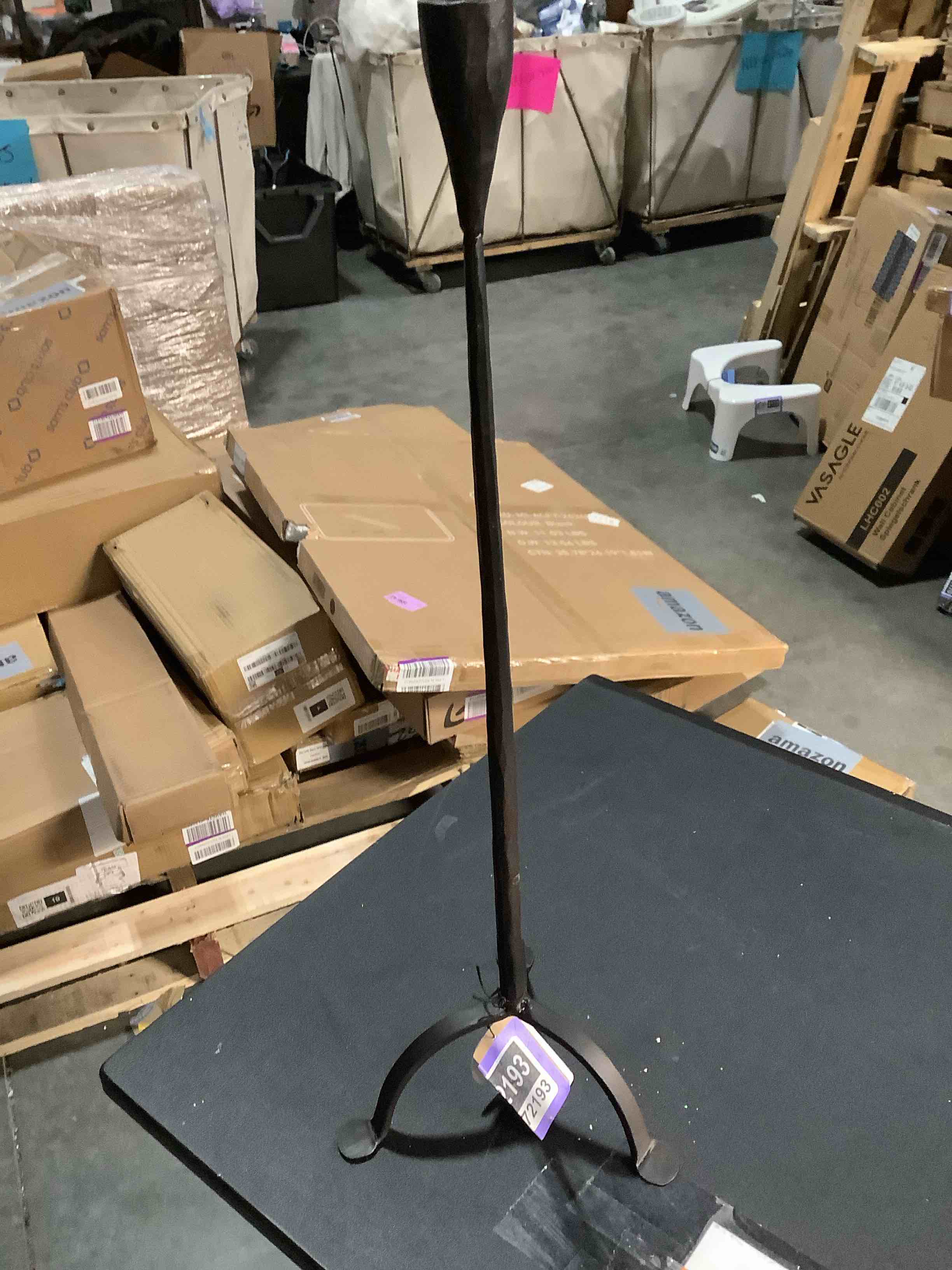 Condition photo showing Good Condition for Creative Co-Op 20" H Hand-Forged Cast Metal Footed Taper Holder, Black