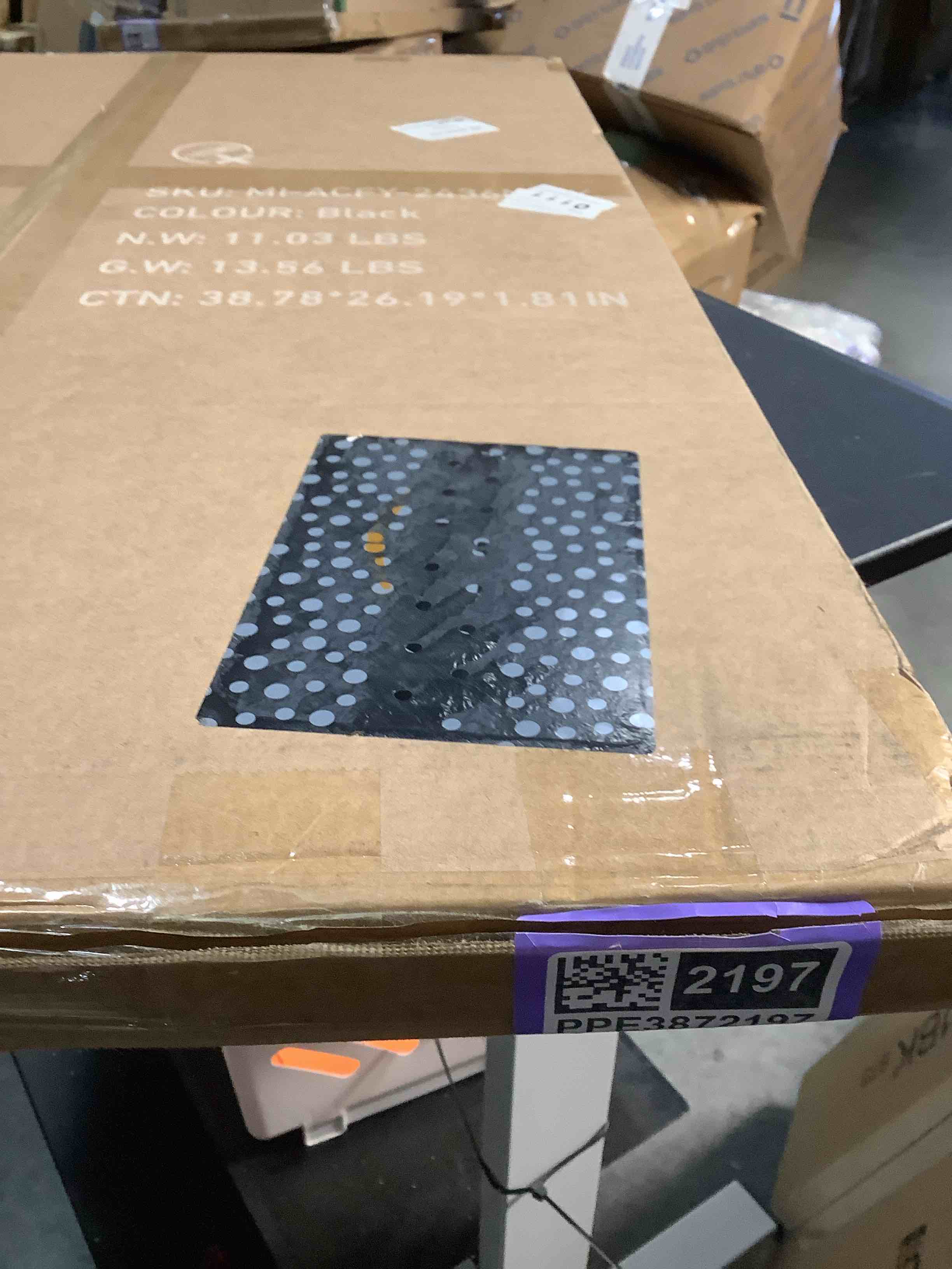 Condition photo showing Good Condition for DUMOS Black Metal Framed Vanity Rounded Rectangle Bathroom Mirrors for Over Sink Wall, 36x24 Inch Large Matte Mirror, Modern Decorative for Restroom, Farmhouse, Horizontally or Vertically Hanging Matte Black 36"L x 24"W Modern