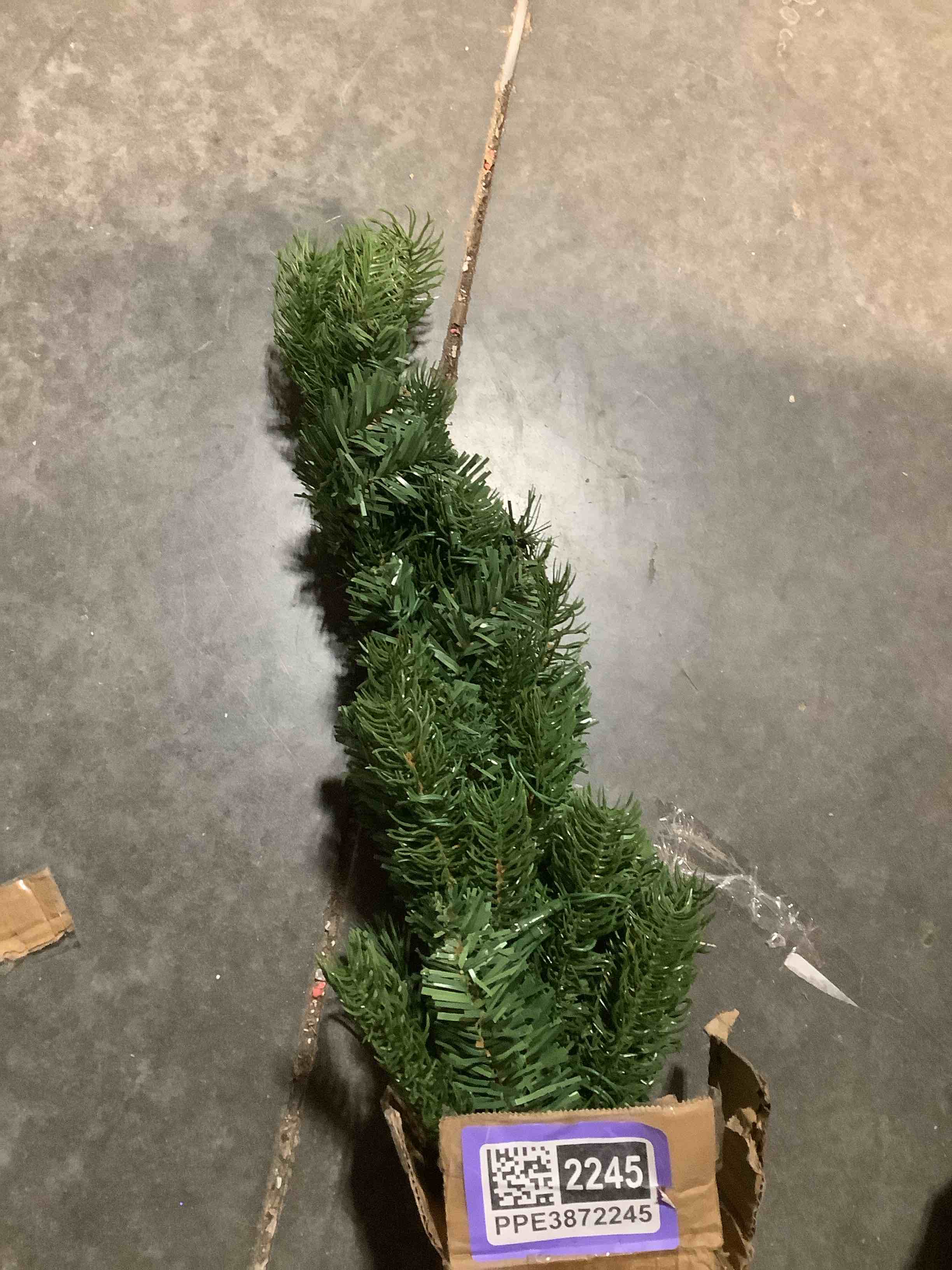 Condition photo showing Good Condition for Nearly Natural 2ft. Flat Back Wall Hanging Artificial Christmas Tree with 20 Clear LED Lights