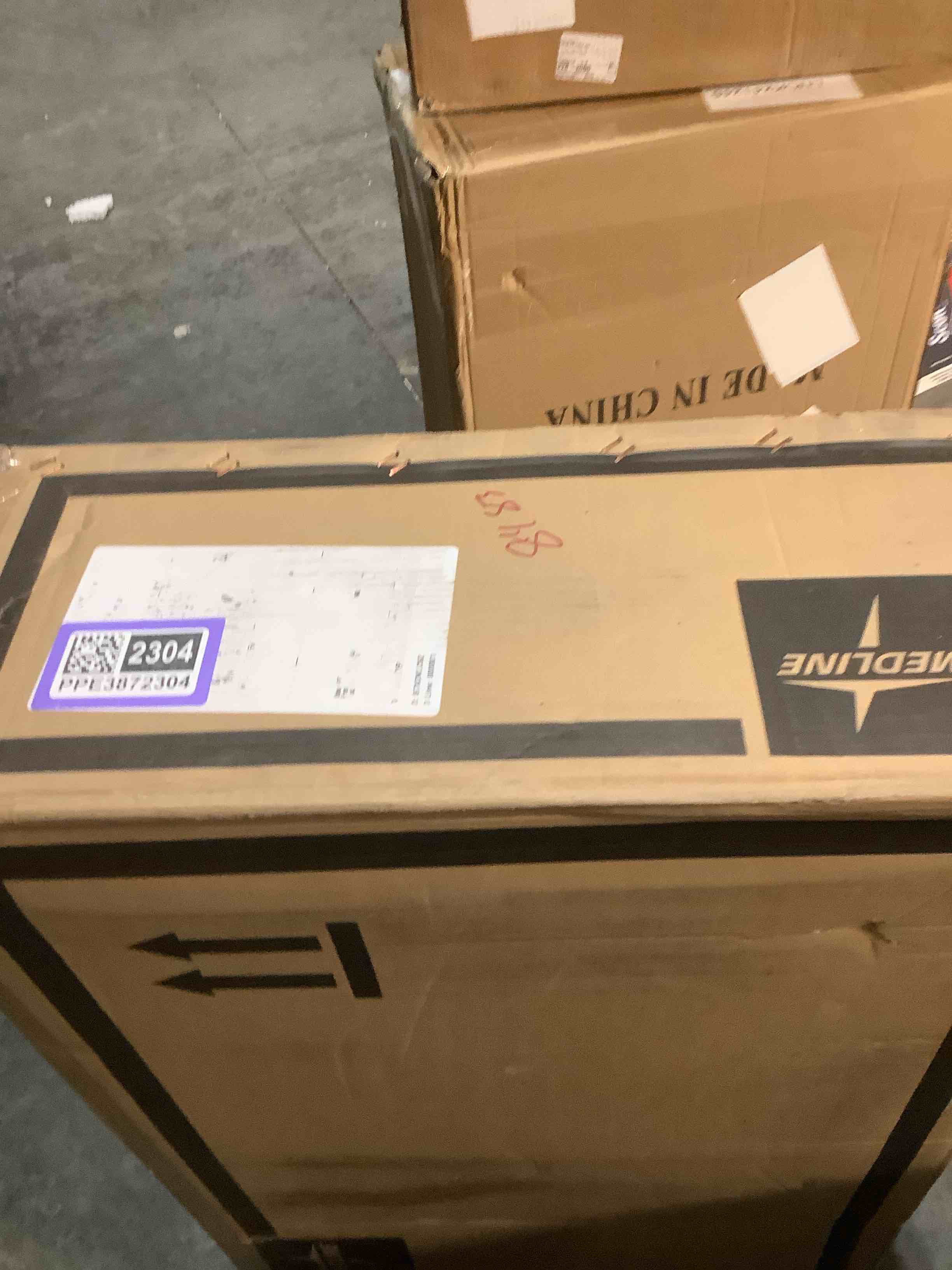 Condition photo showing Good Condition for Medline Drop Arm Commode Chair for Adults and Seniors, Padded Seat, Removable Pail, Splash Guard, Drop-Down Arms, 350 lb. Weight Capacity