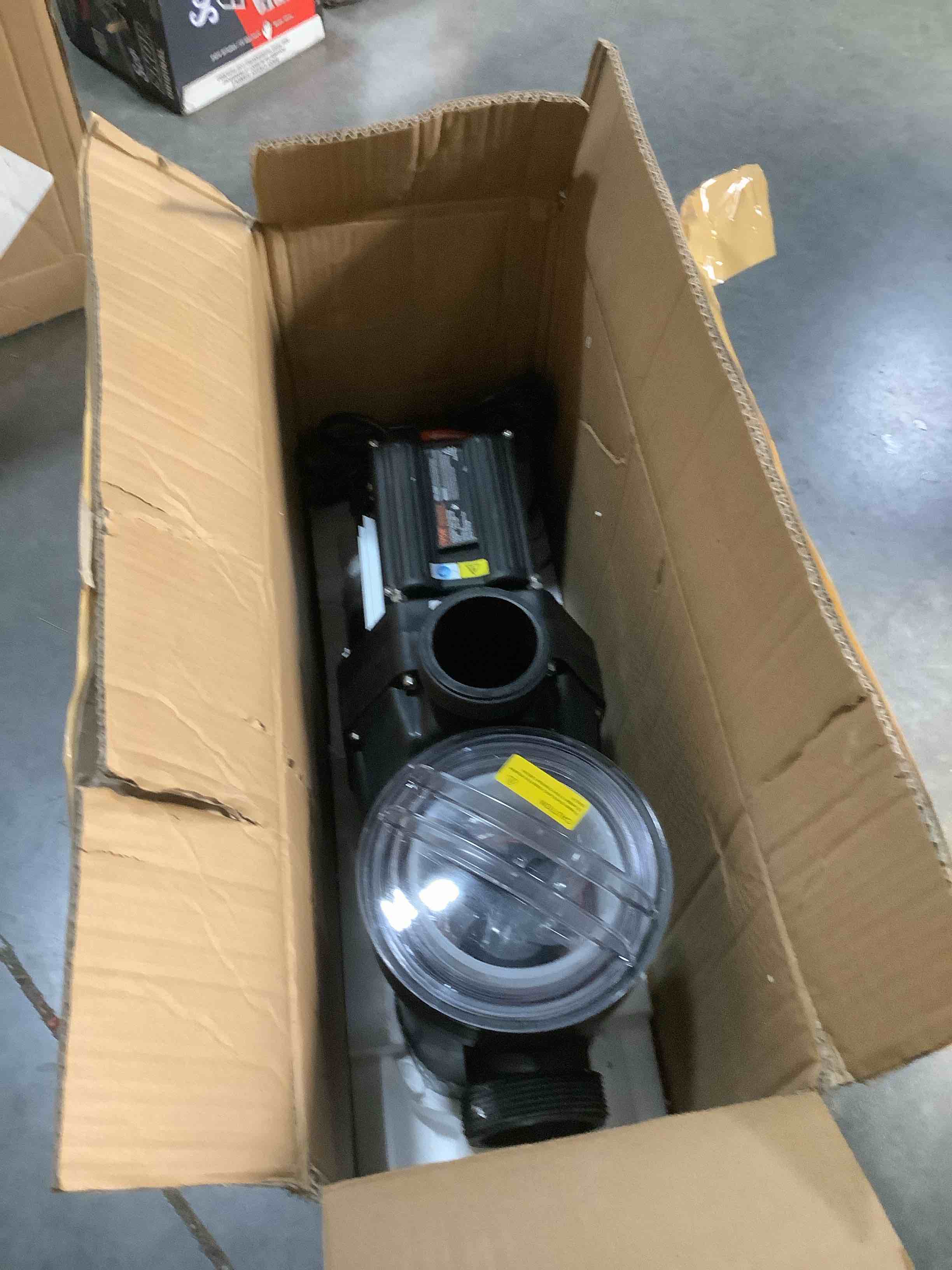 Condition photo showing Good Condition for VEVOR Above Ground Pool Pump, 1.5HP, Self Priming Single Speed Swimming Pool Pump, 220V 3450 RPM 55 ft Max Head Lift with PP Shell Strainer Basket, 122°F Max Water Temp, for Hot Tubs Spas, No Plug Single Speed 1.5HP, 220V