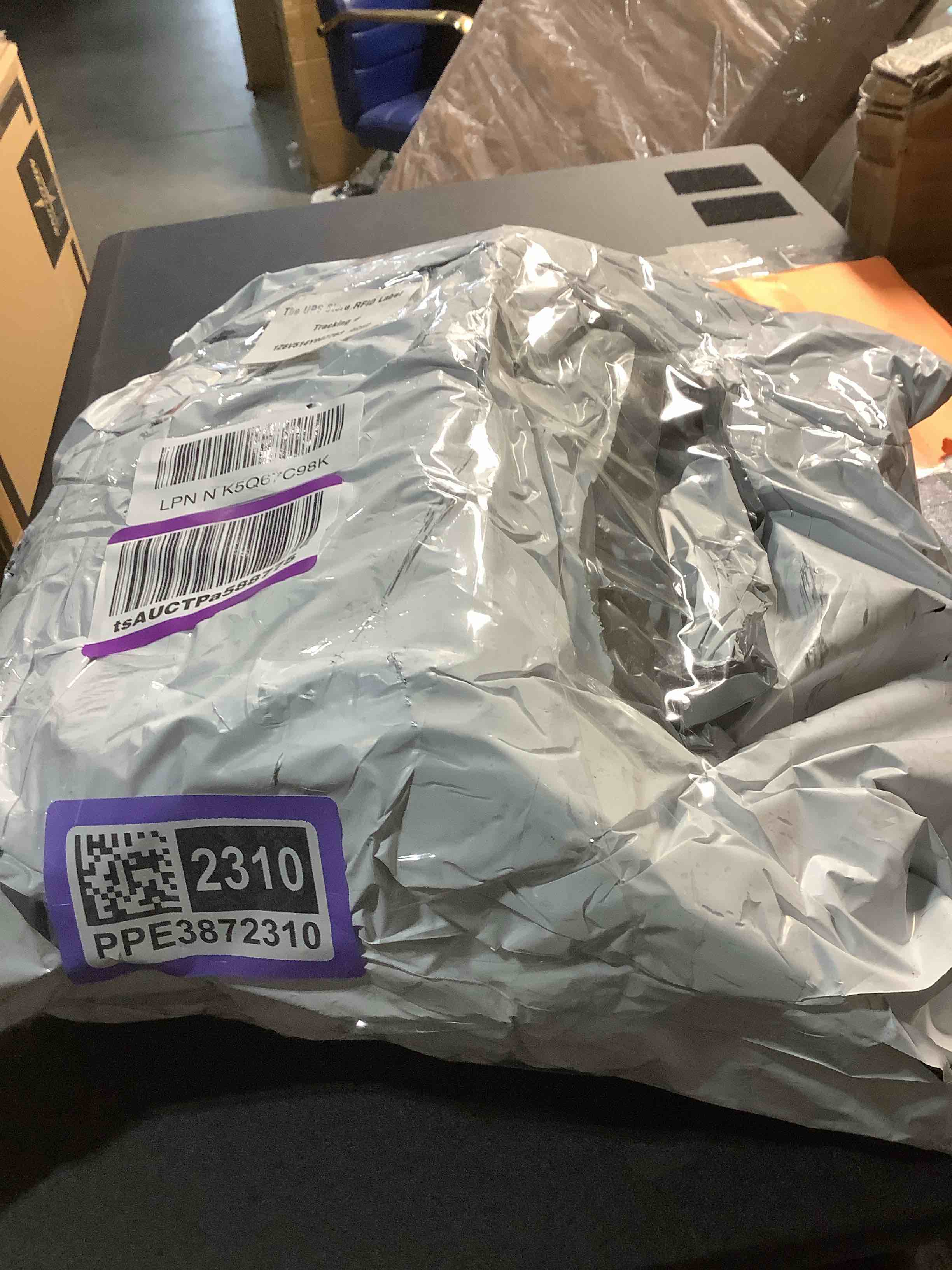 Condition photo showing As Is for Rubbermaid Commercial Products Dustpan with Long Handle Plastic Black Compatible with Any Broom for Lobby/Restaurant/Office/Home/Dog Pooper Scooper 12.50" Wide