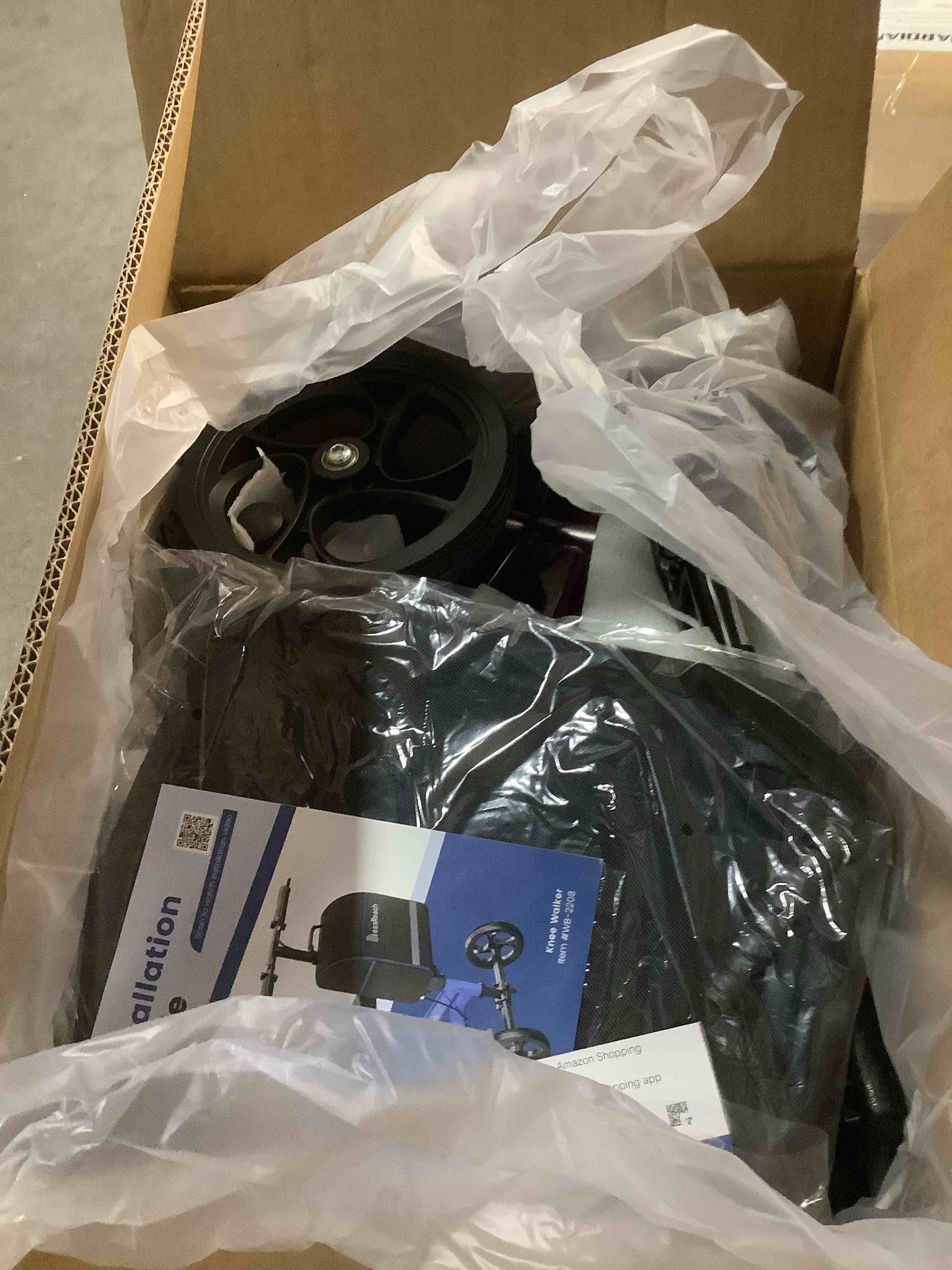 Condition photo showing Good Condition for All Terrain Foldable Knee Scooter Walker, Disc Brake Knee Walker for Foot Injuries, Compact Crutches Alternative (Purple)