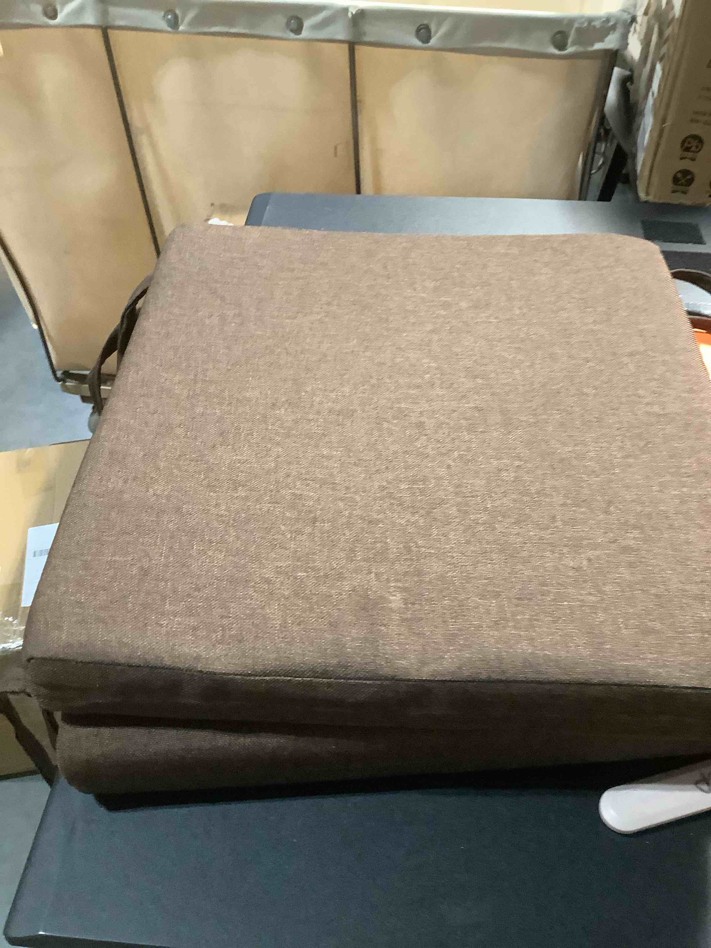 Condition photo showing Good Condition for Chair Cushions for Dining Chairs, Indoor Square Seat Cushion for Folding Chairs with Ties and Removable Washable Cover, Chair Pads 15.5" x 15.5" x 2", Kitchen Chair Cushions Set of 2, Brown