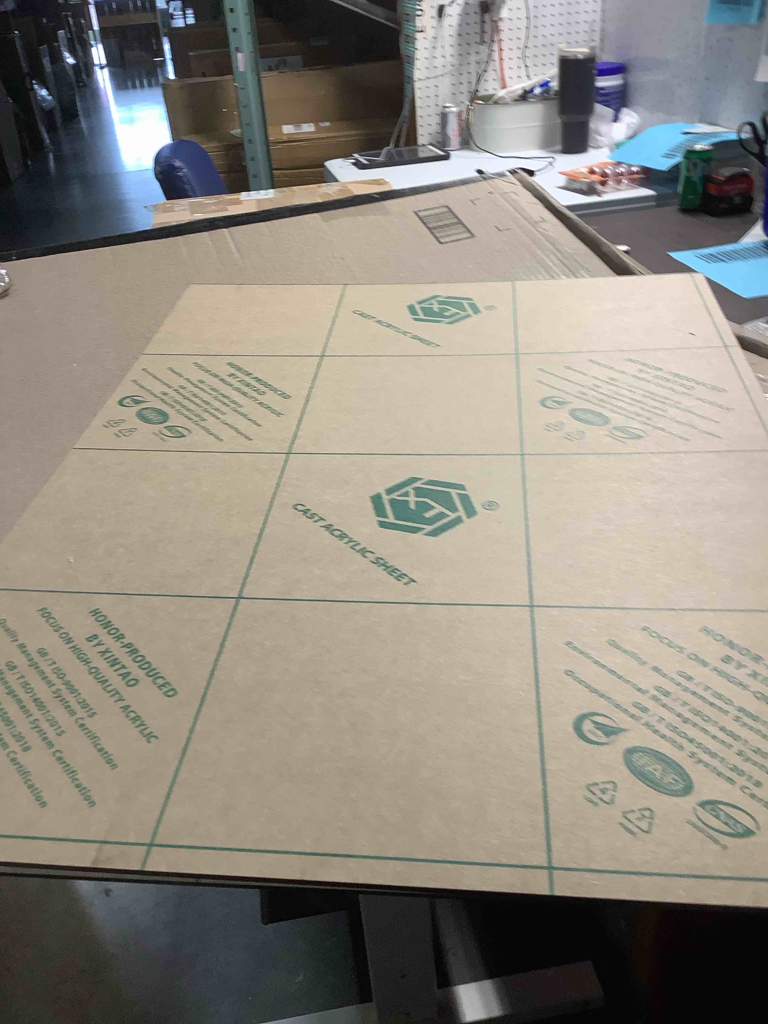 Condition photo showing Good Condition for Plexiglass Sheets 1/8" (3mm) Thick - 2 Pack of 18x24 Clear Cast Acrylic Sheets for Laser Cutting, Signs, Glass Replacement, DIY and Crafts Project