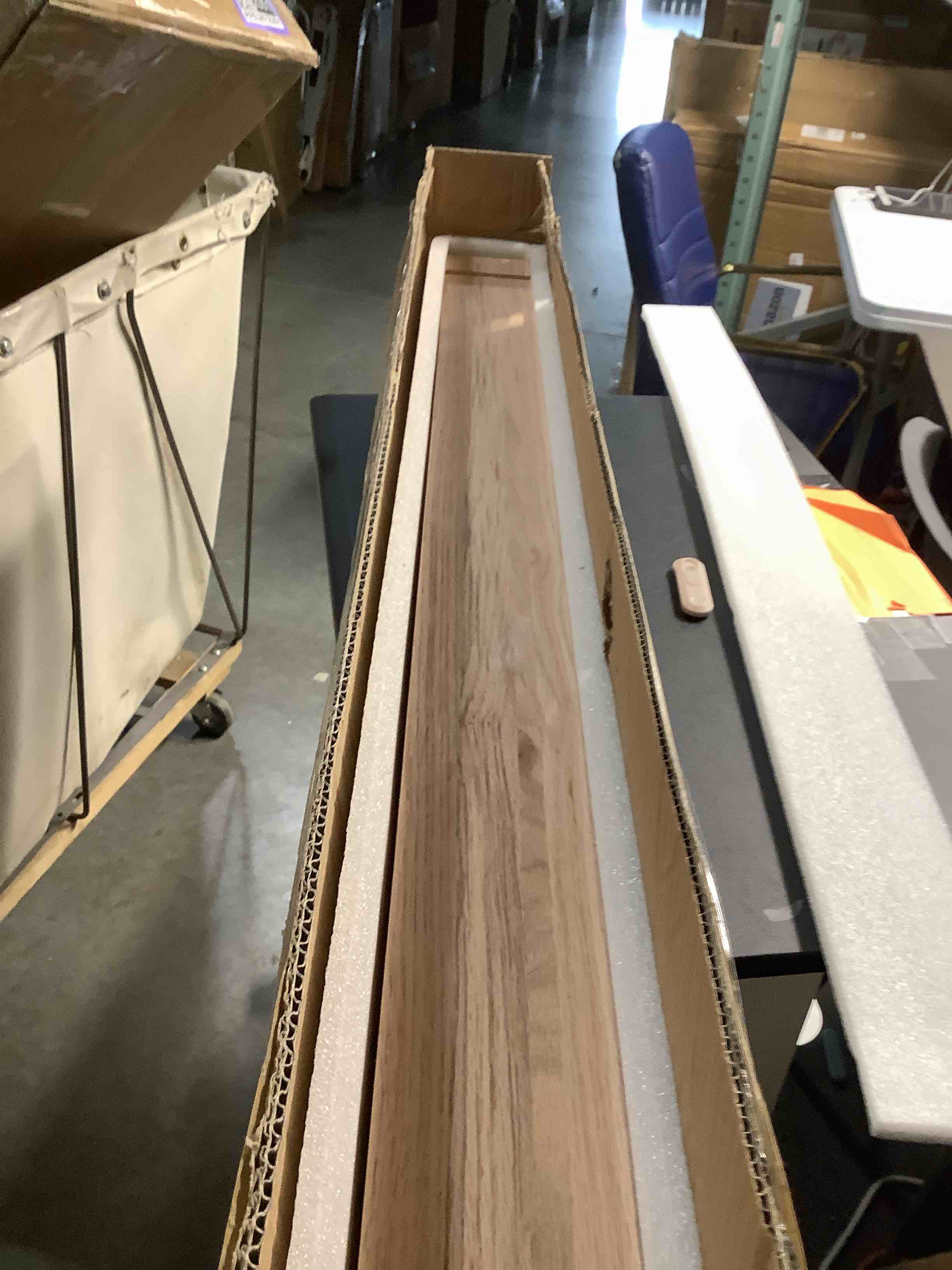 Condition photo showing New/Like New for Tristcily 3.5" x 47" Oak Wood Stair Newel Post with a Single Groove Notched Newel Wood Balusters for Staircase Interior and Outdoor Railing Newels for Stair Handrails(1 Pcs)